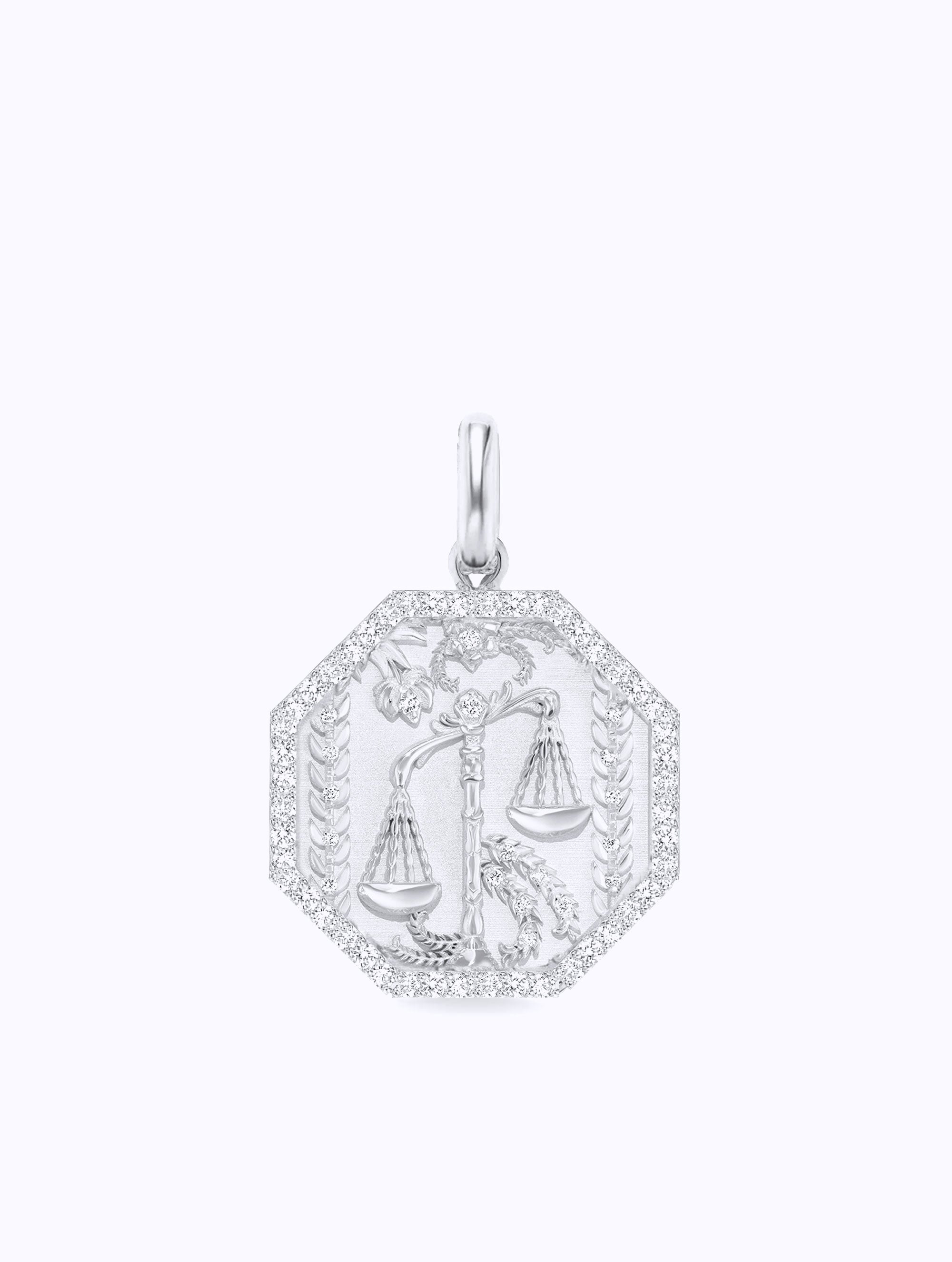 ALL DIAMOND TALISMAN ZODIAC MEDALLION