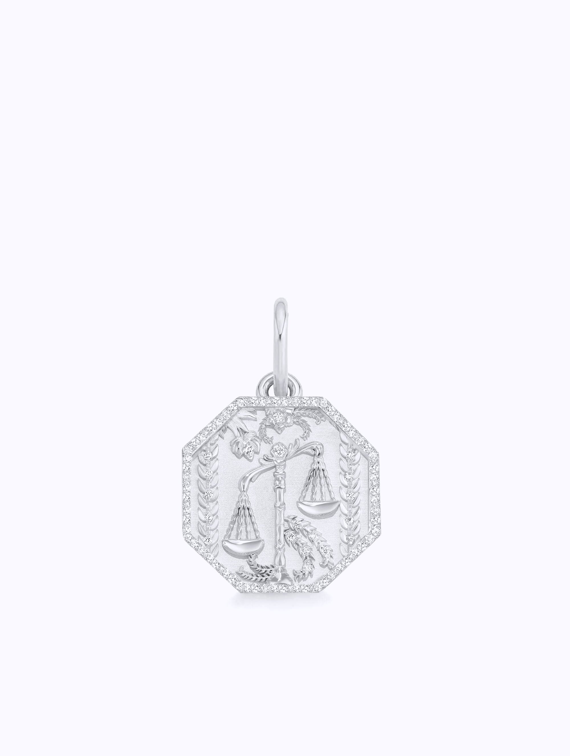 ALL DIAMOND TALISMAN ZODIAC MEDALLION