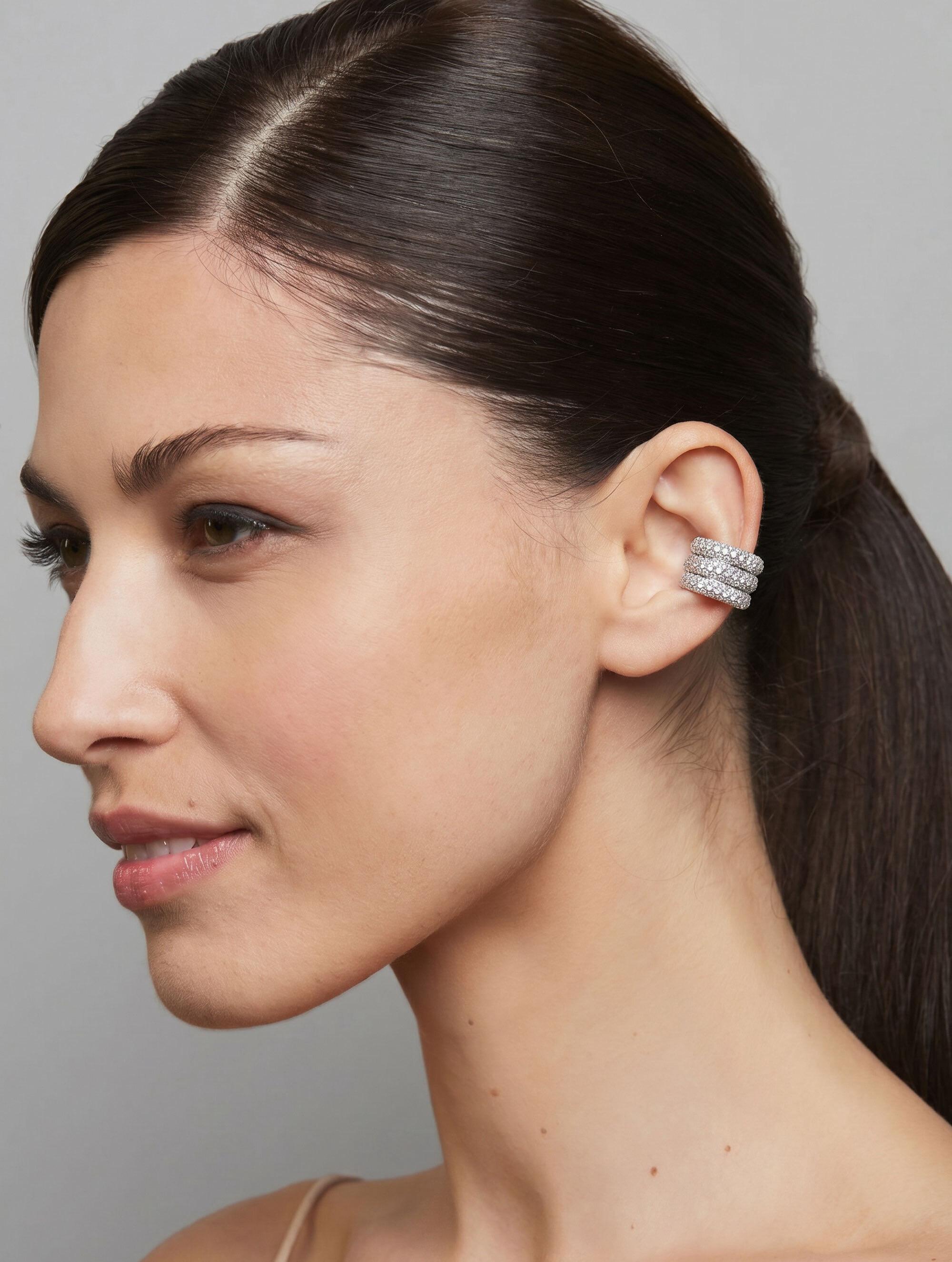 Sloan Triple Pavé Diamond Ear Cuff