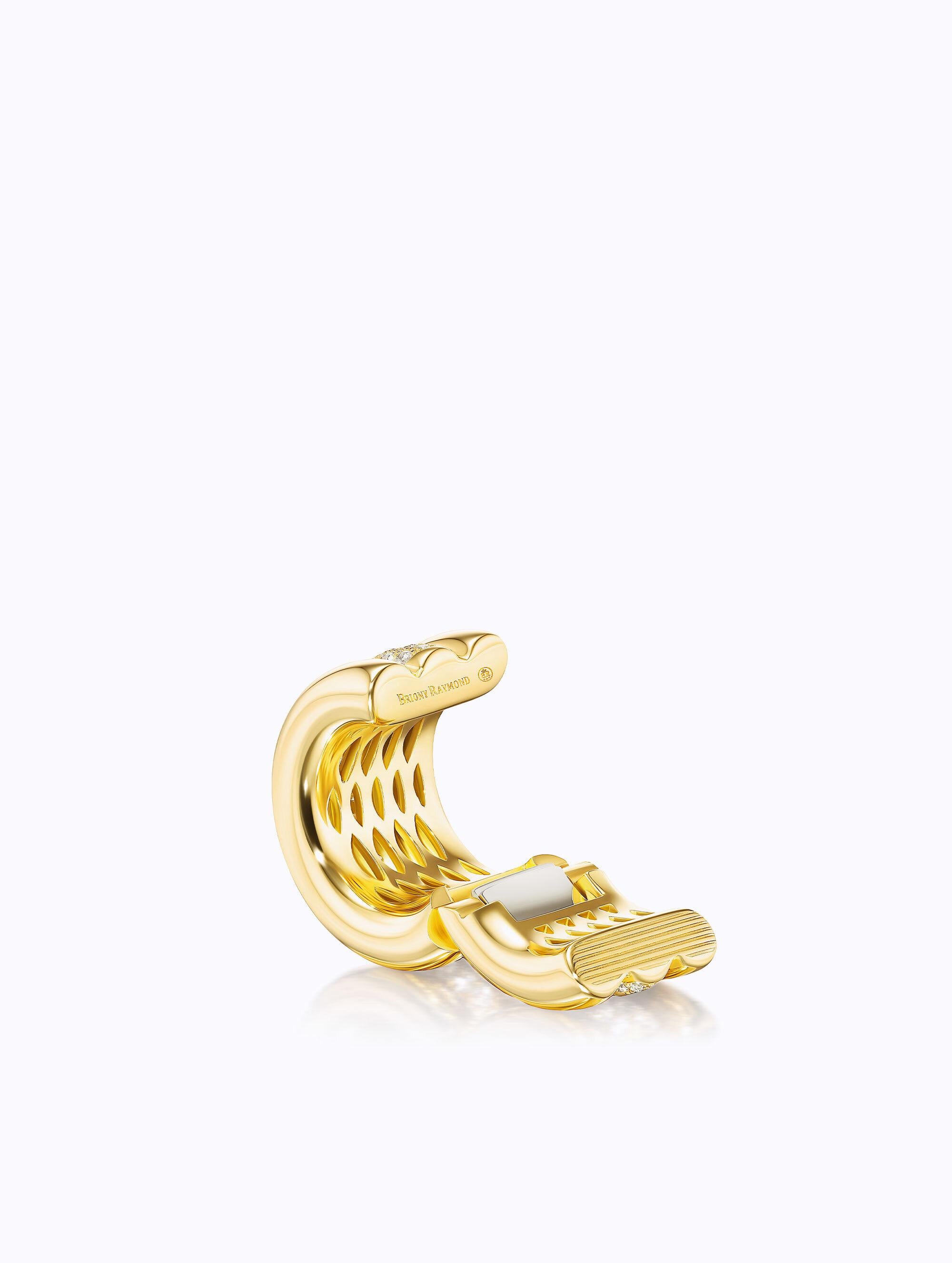 Sloan Triple Diamond & Gold Ear Cuff