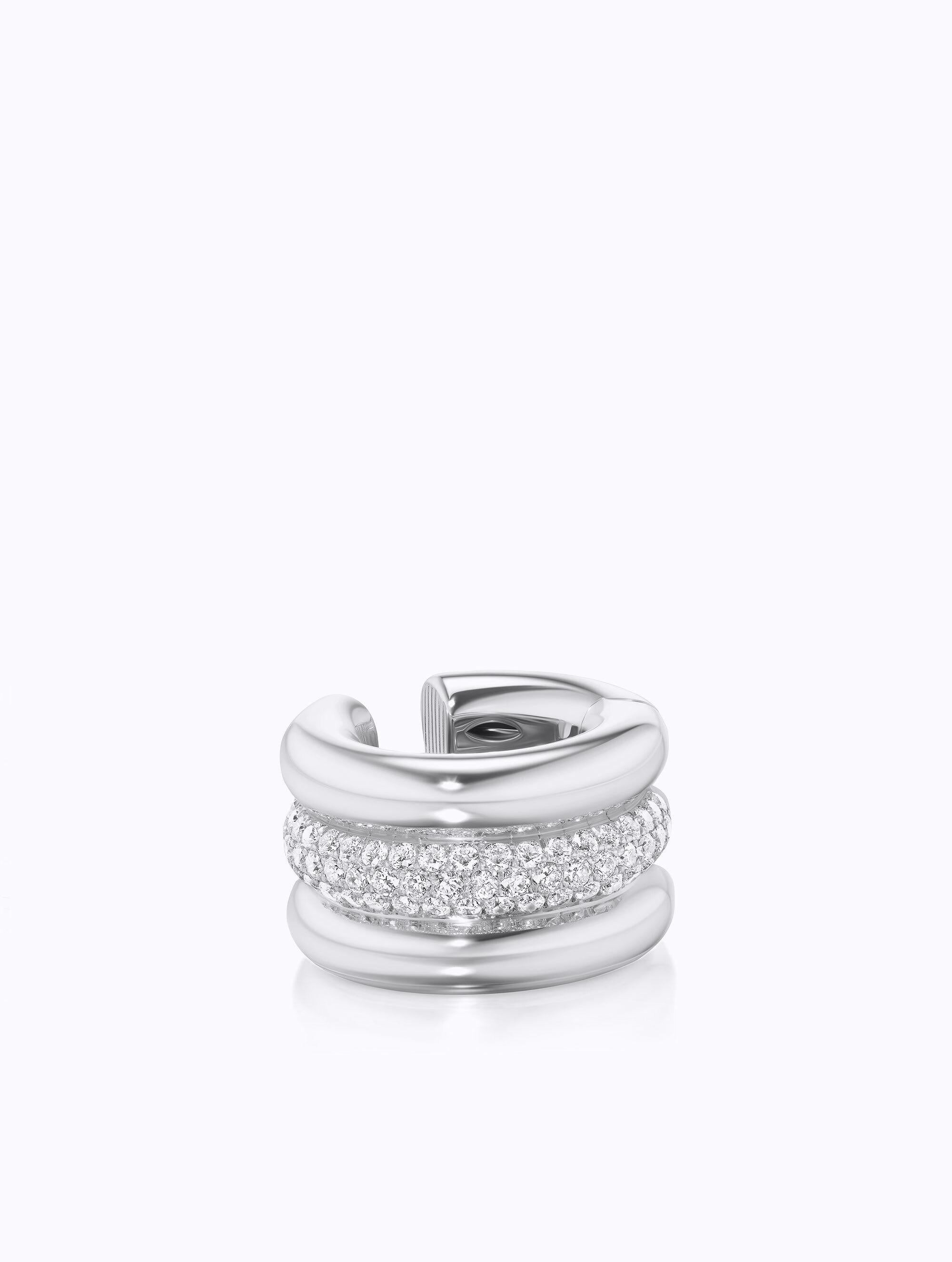 Sloan Triple Diamond & Gold Ear Cuff