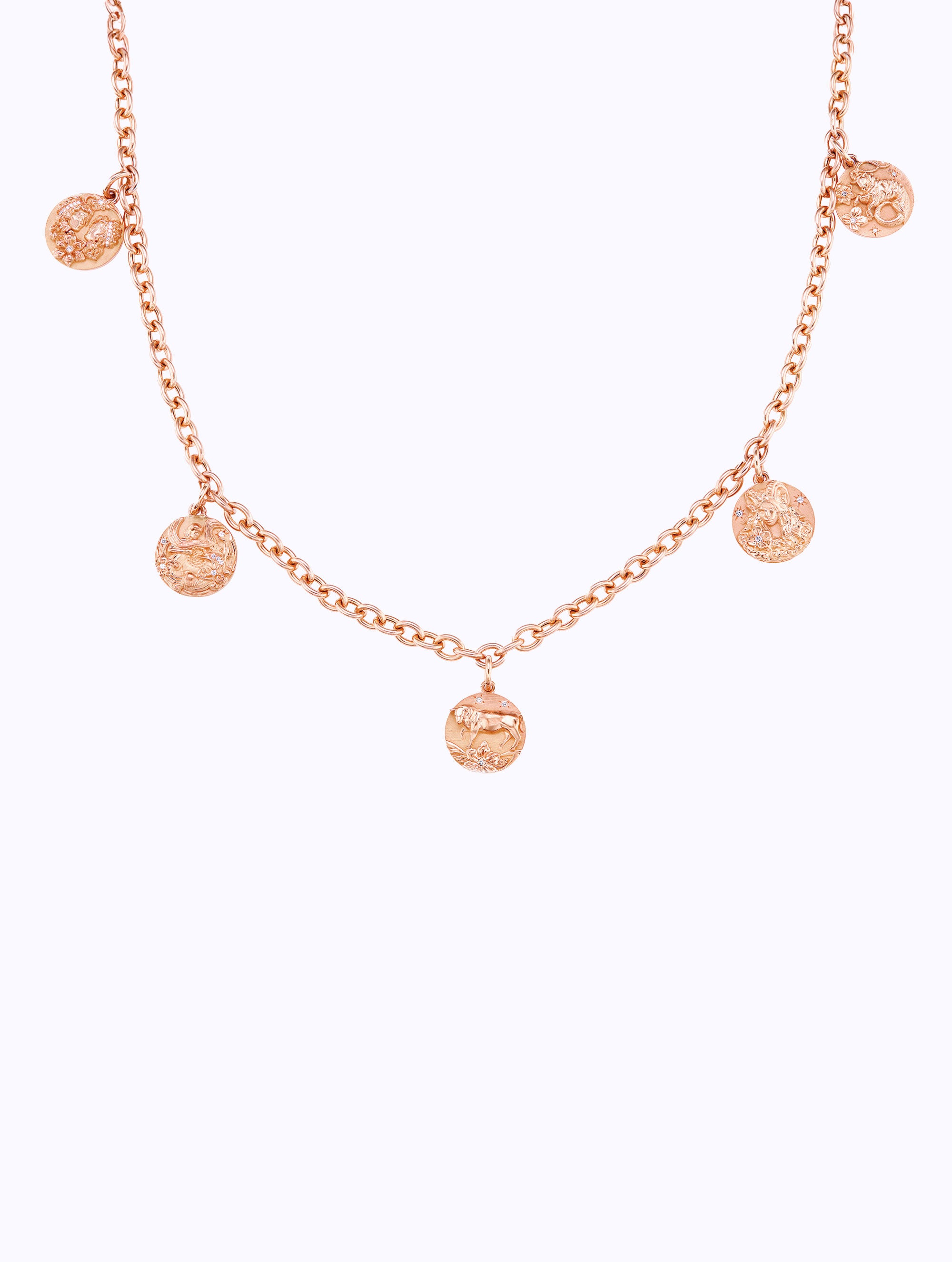 MINI MEDALLION ZODIAC CHARM NECKLACE