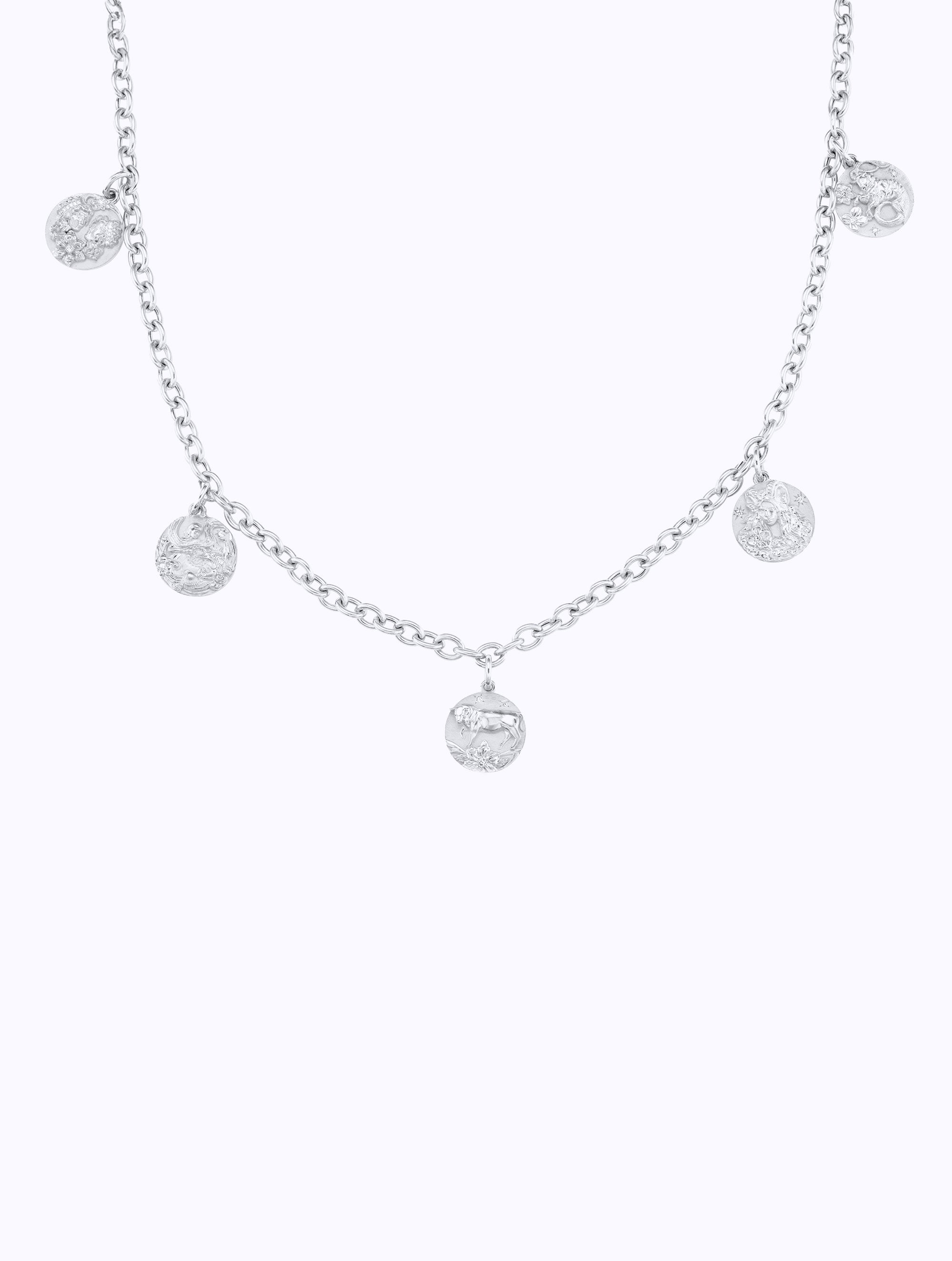 MINI MEDALLION ZODIAC CHARM NECKLACE