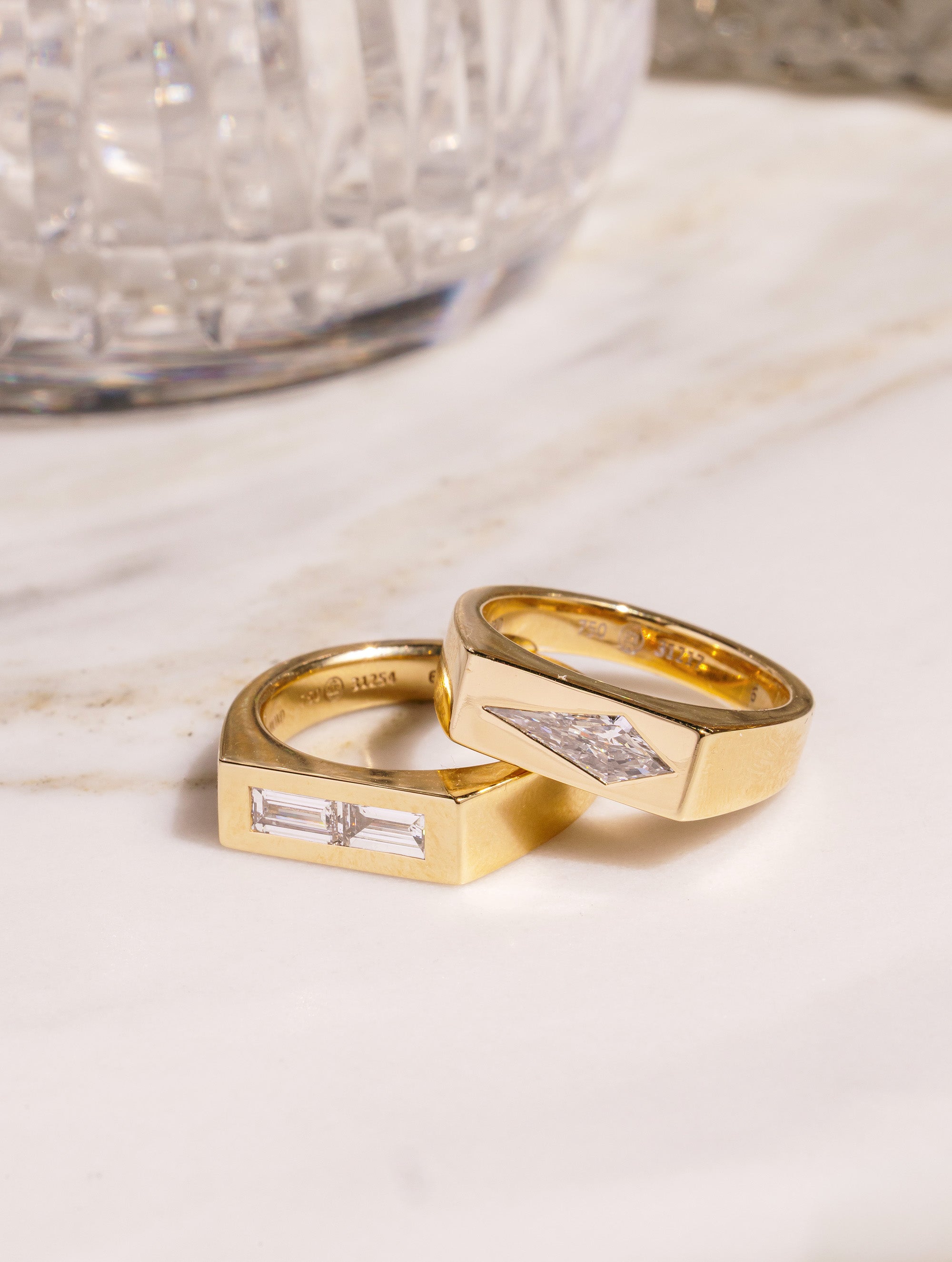 Carousel Baguette Diamond Demi Ring