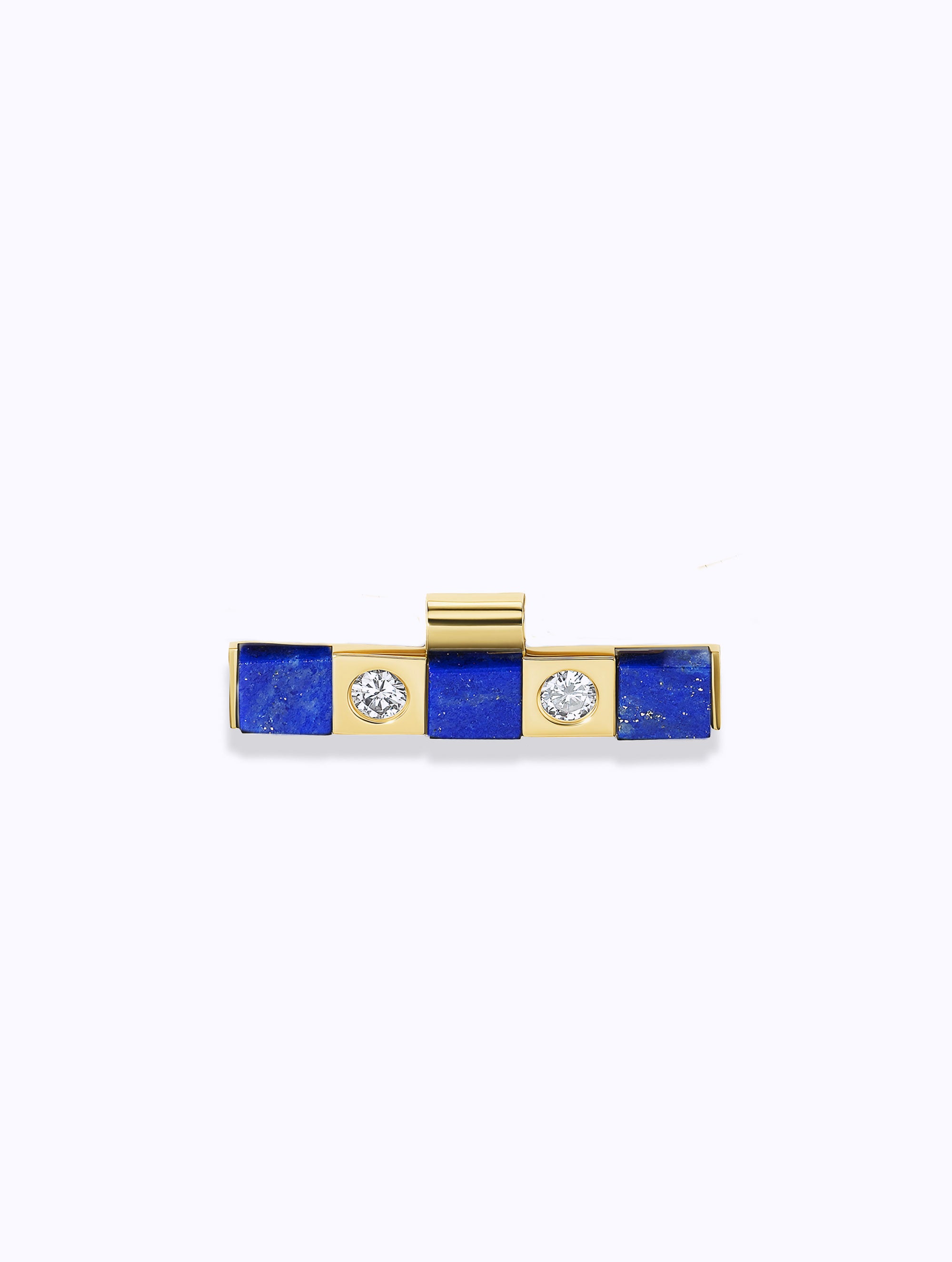 Carousel Lapis & Diamond Checkerboard Pendant