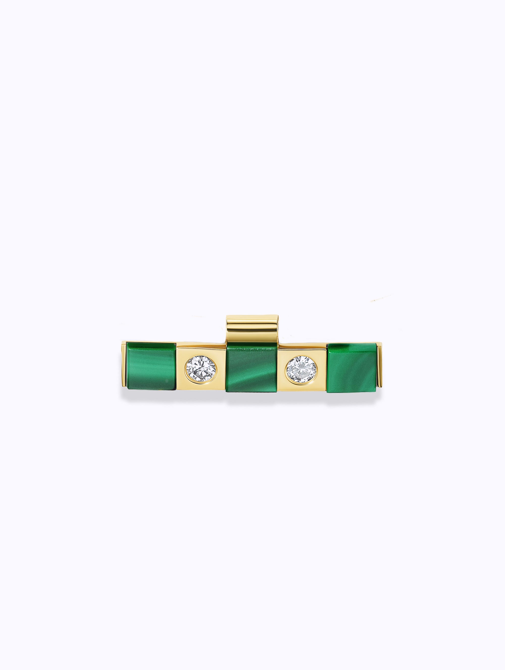 Carousel Malachite & Diamond Checkerboard Pendant