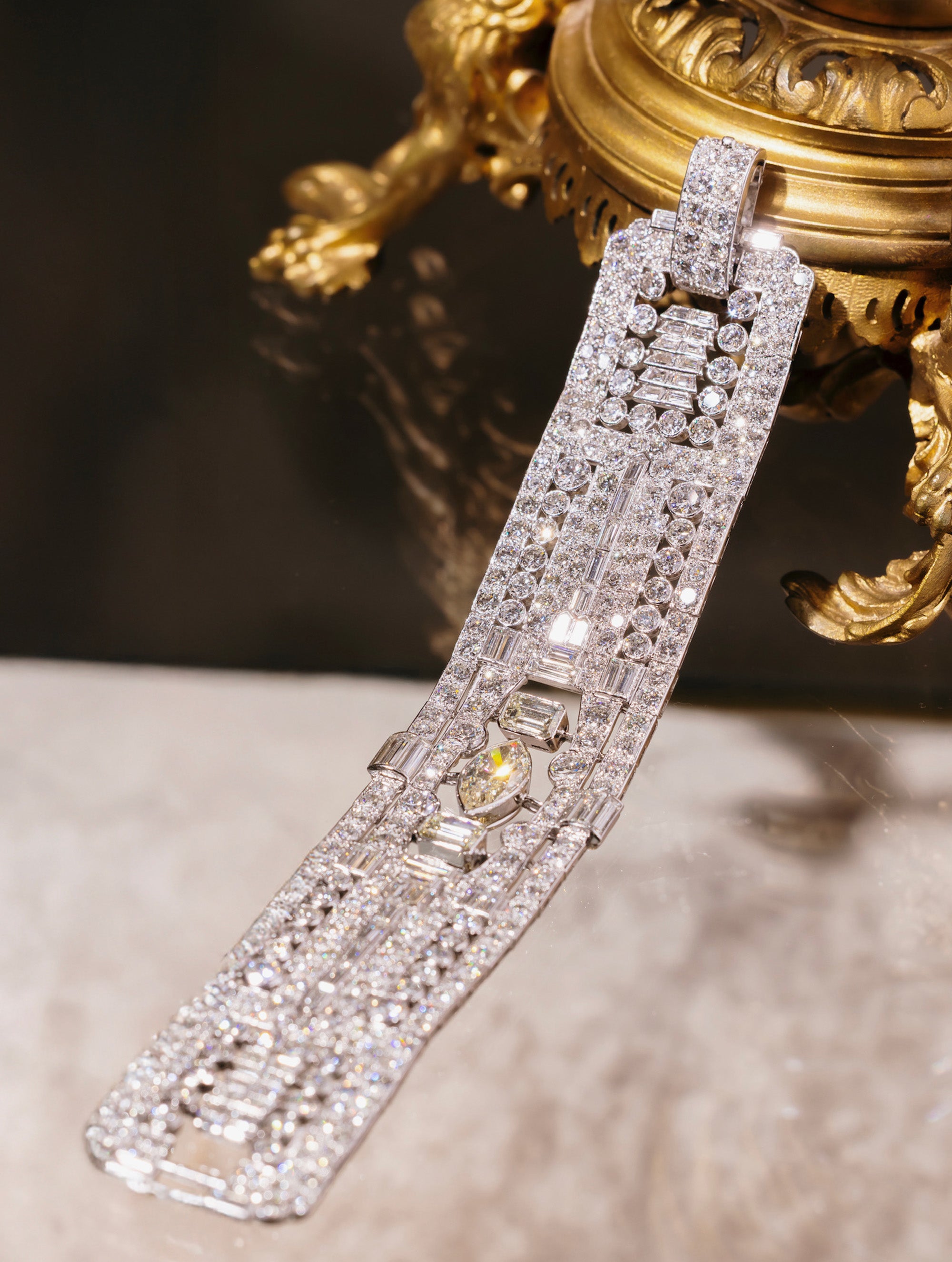 Art Deco Platinum & Diamond Cuff