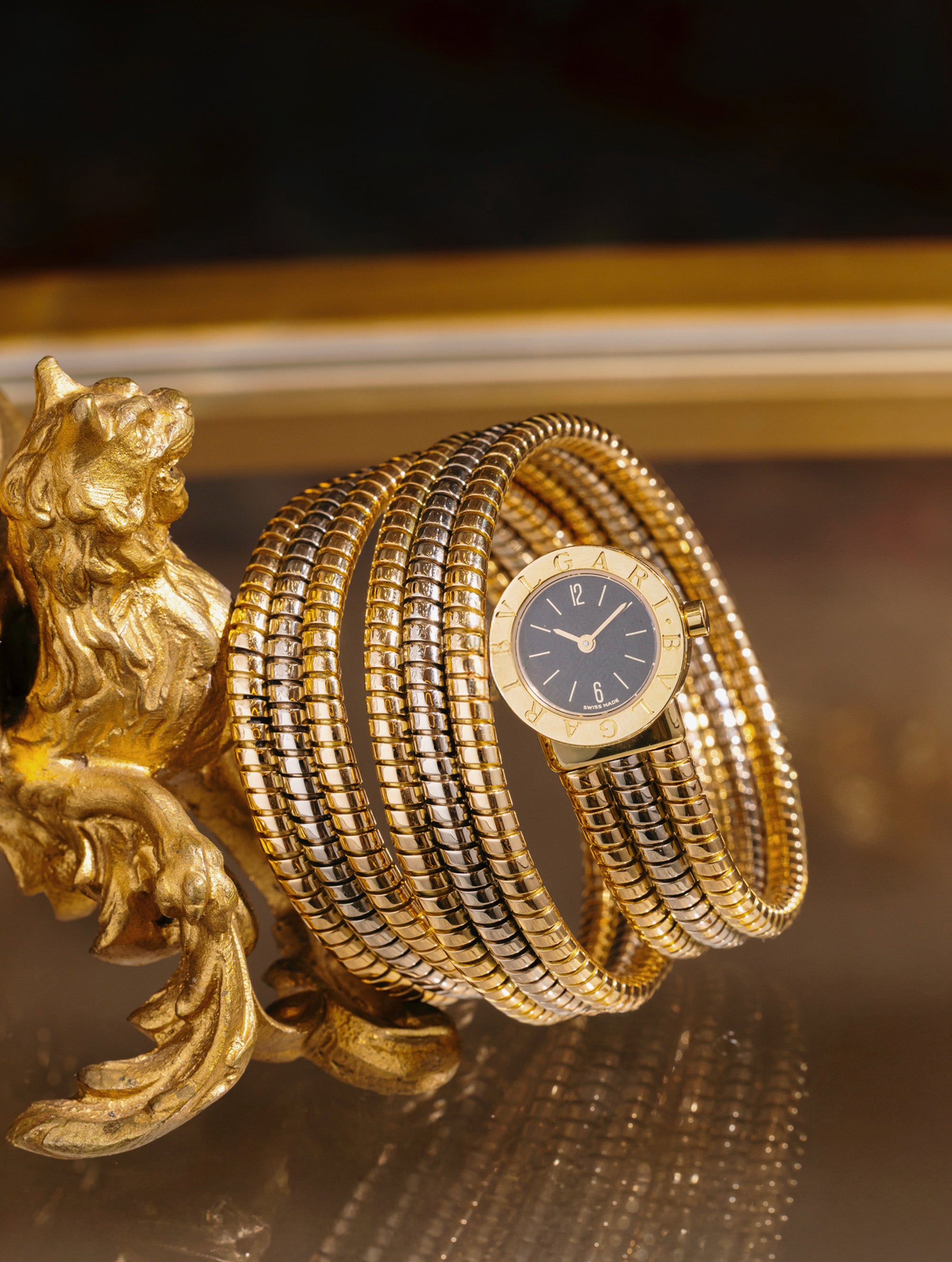 Vintage Bulgari Tubogas Triple-Row Watch