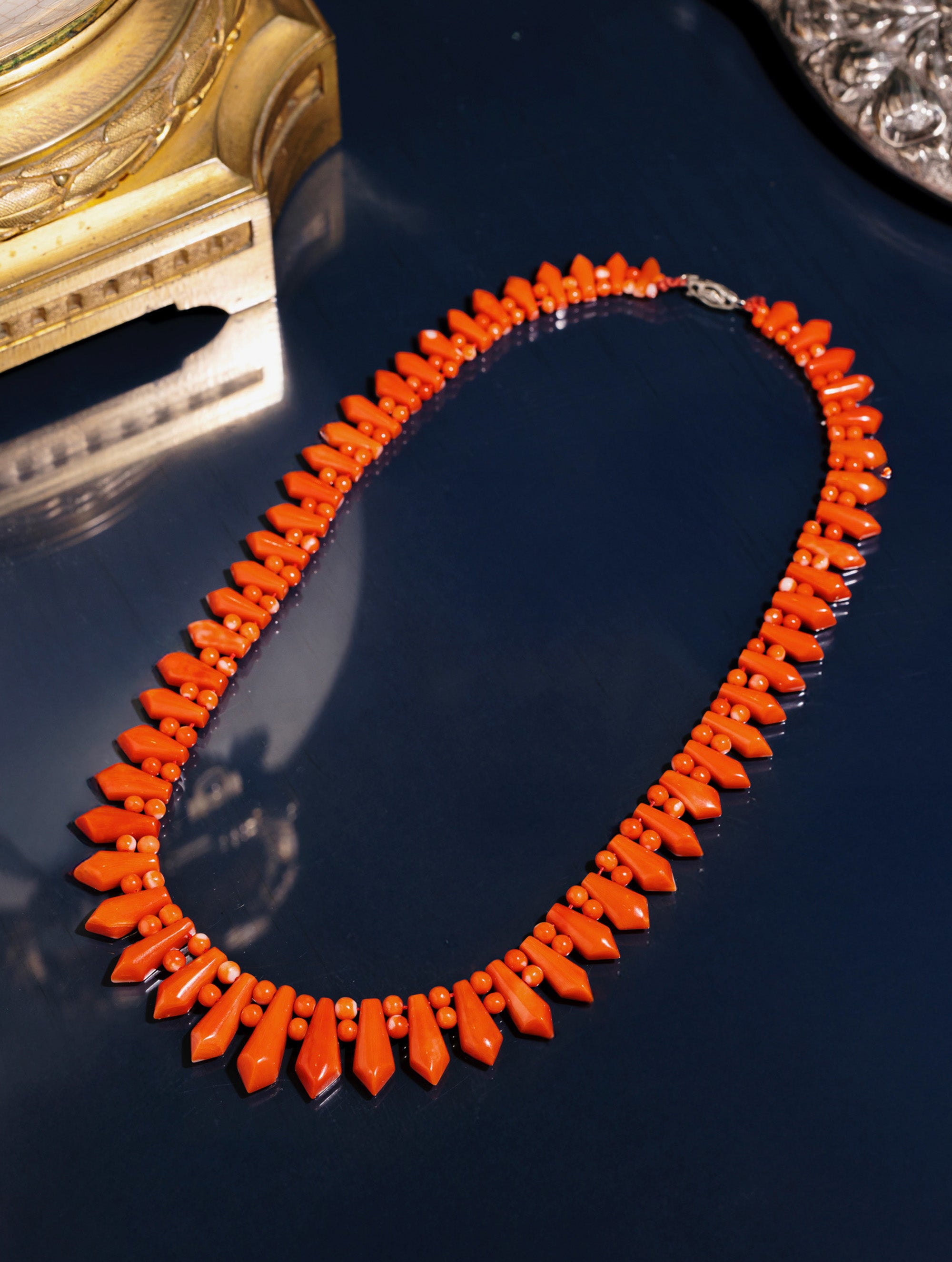 Antique Carved Coral Necklace