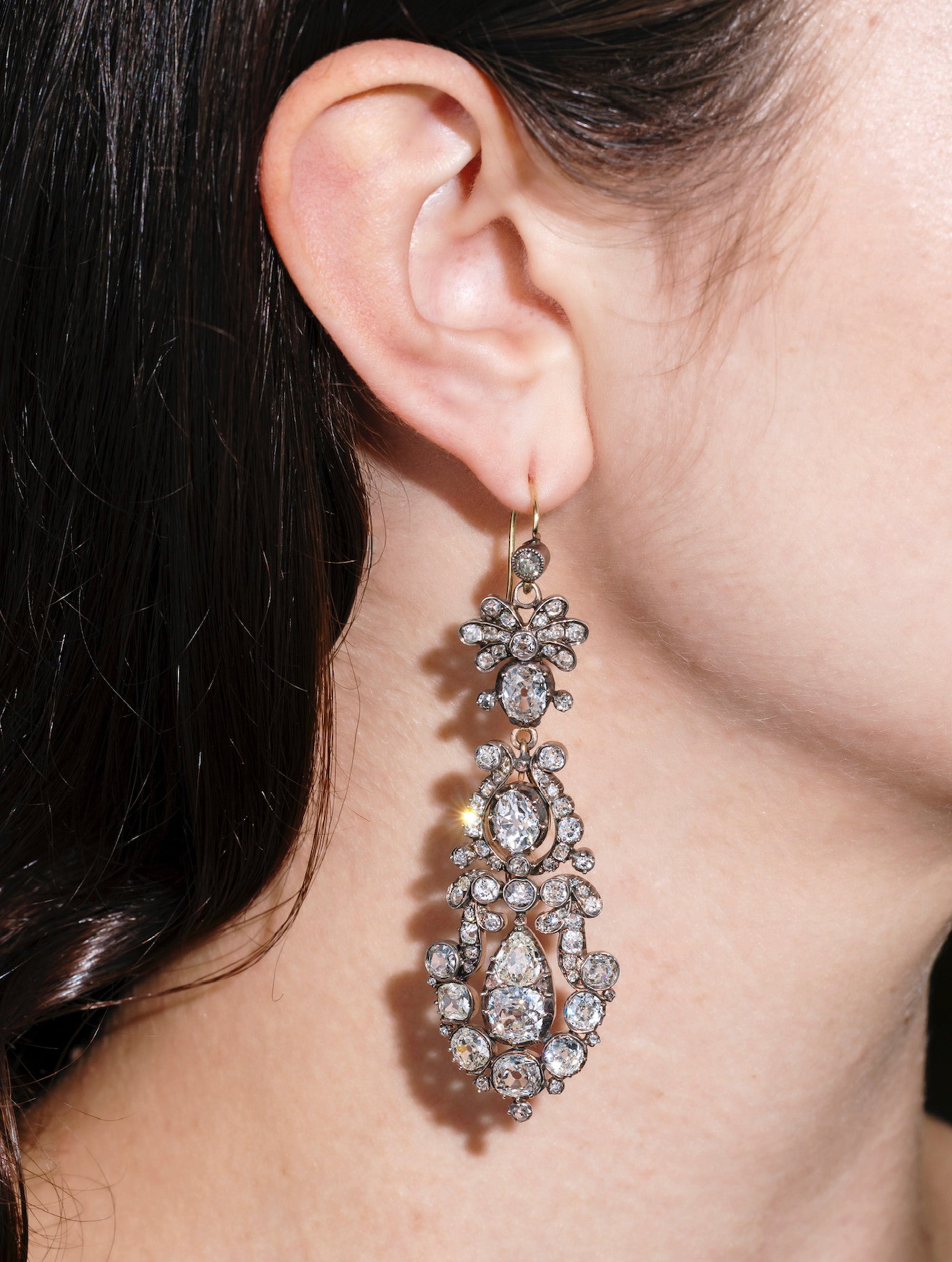Victorian Diamond Chandelier Earrings
