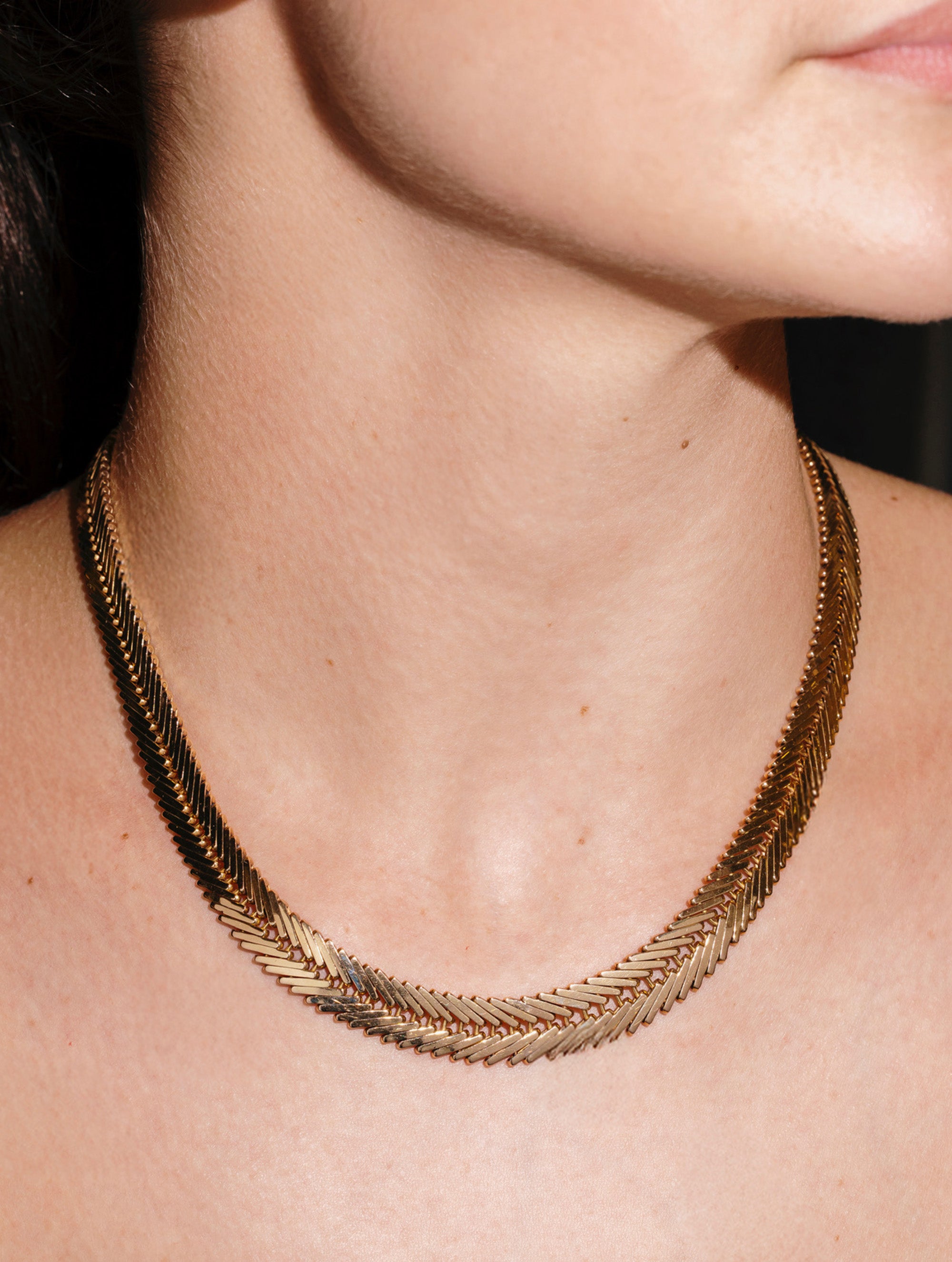 Vintage Herringbone Collar, circa 1960s