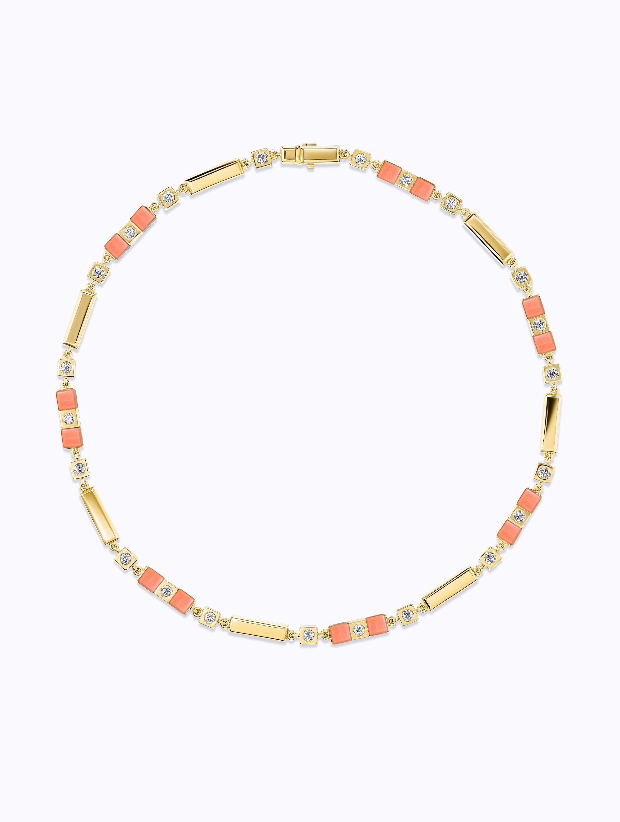 Carousel Coral & Diamond Necklace