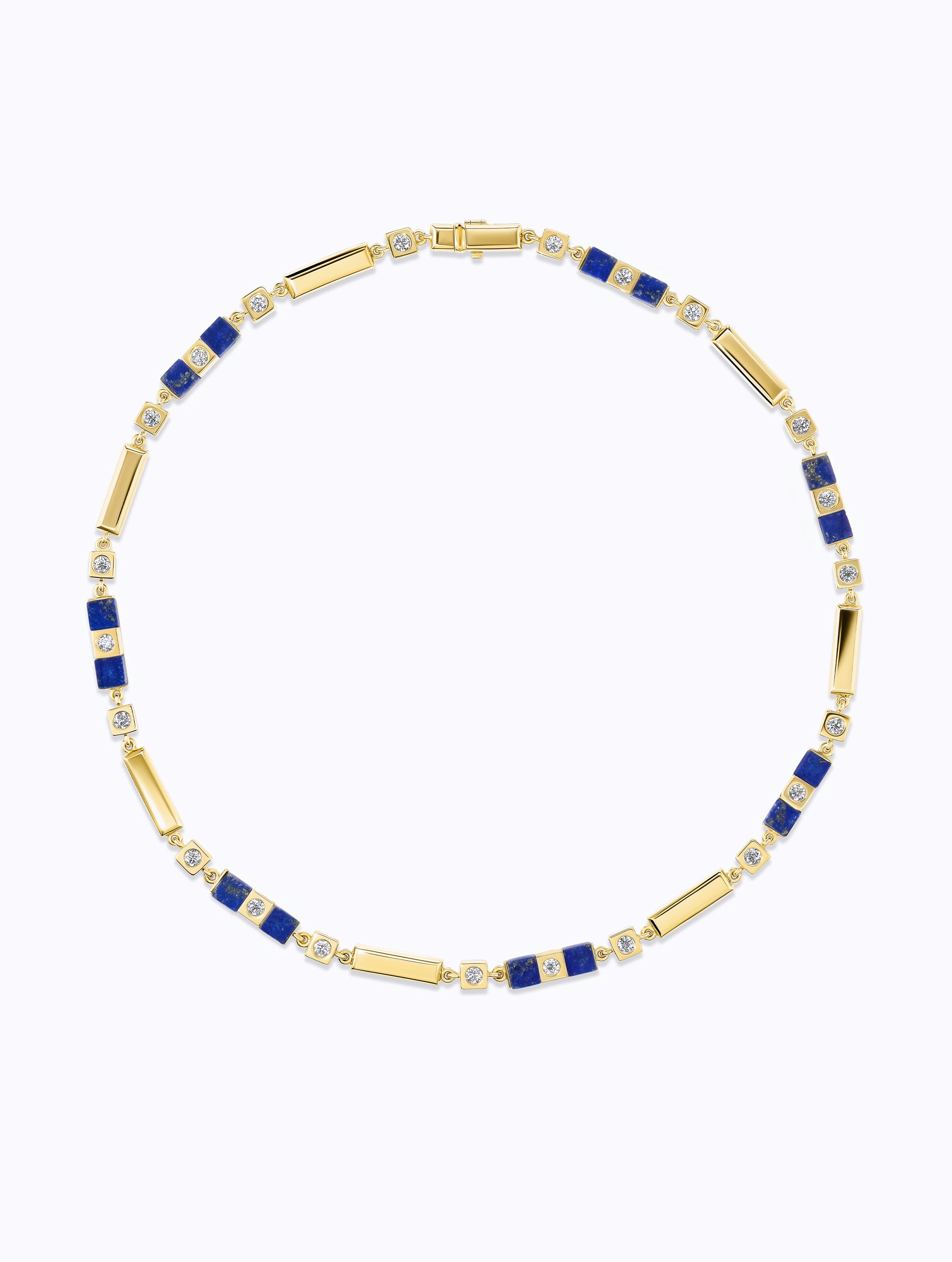 Carousel Lapis & Diamond Necklace