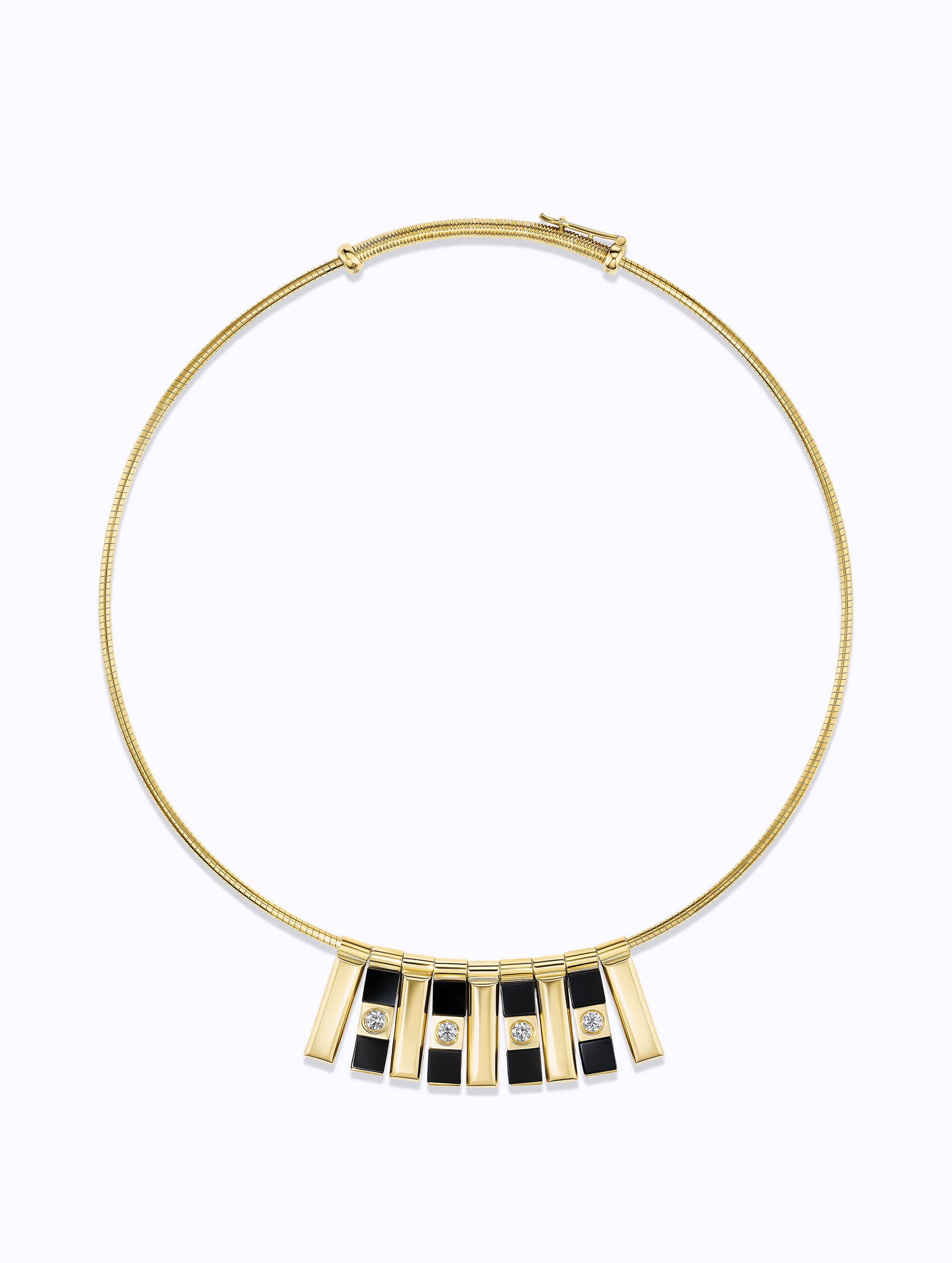 Carousel Onyx & Diamond Demi Fringe Necklace