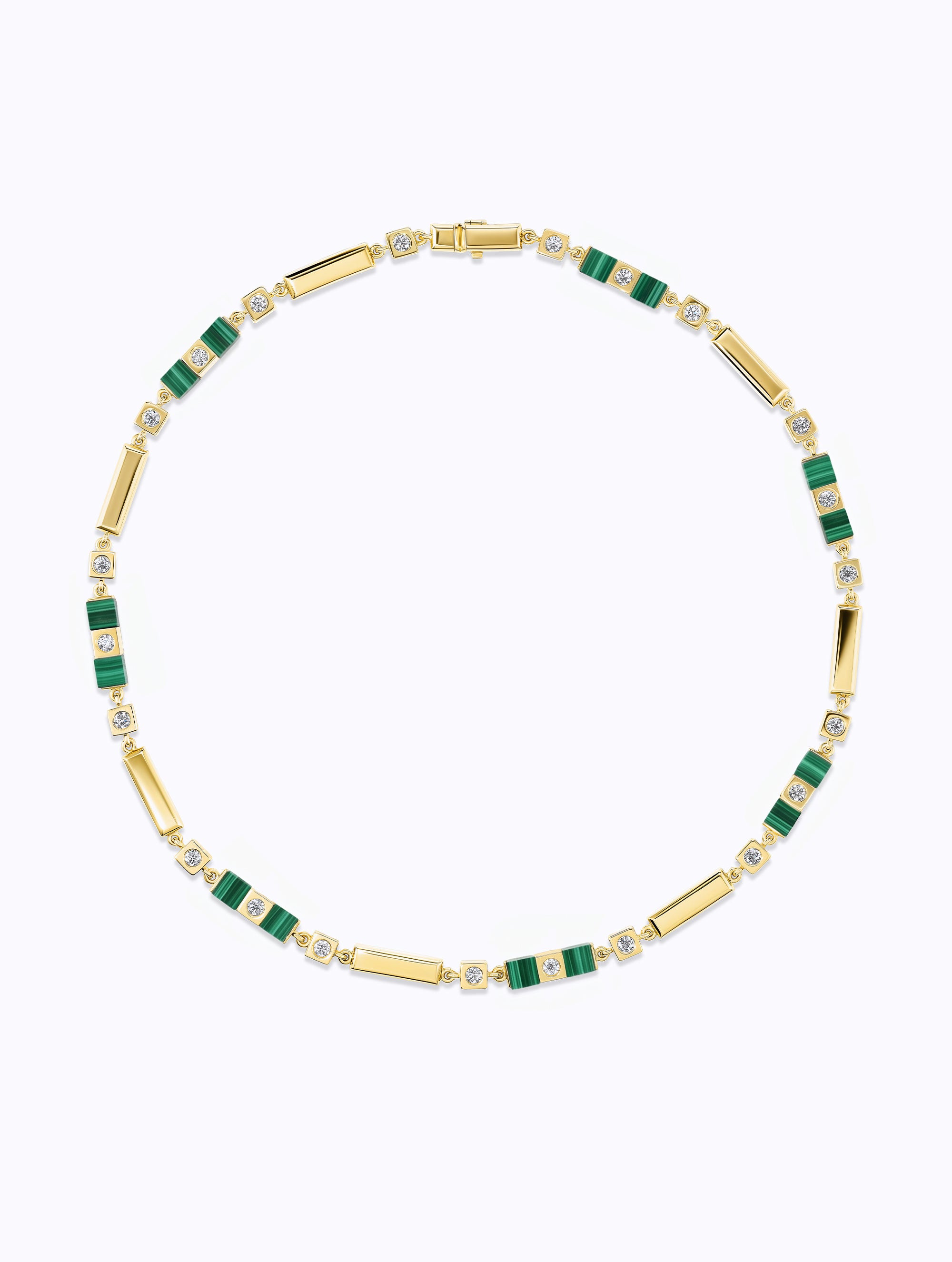 Carousel Malachite & Diamond Necklace