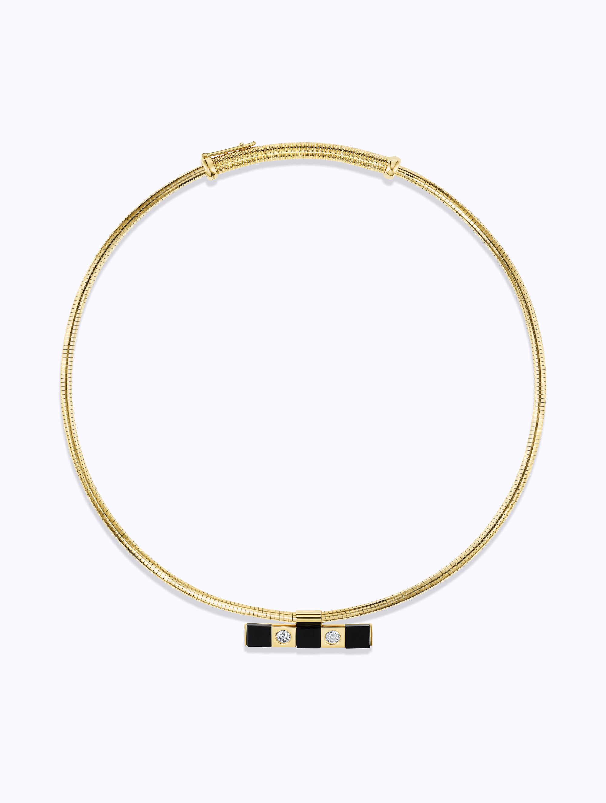 Carousel Onyx & Diamond Checkerboard Pendant