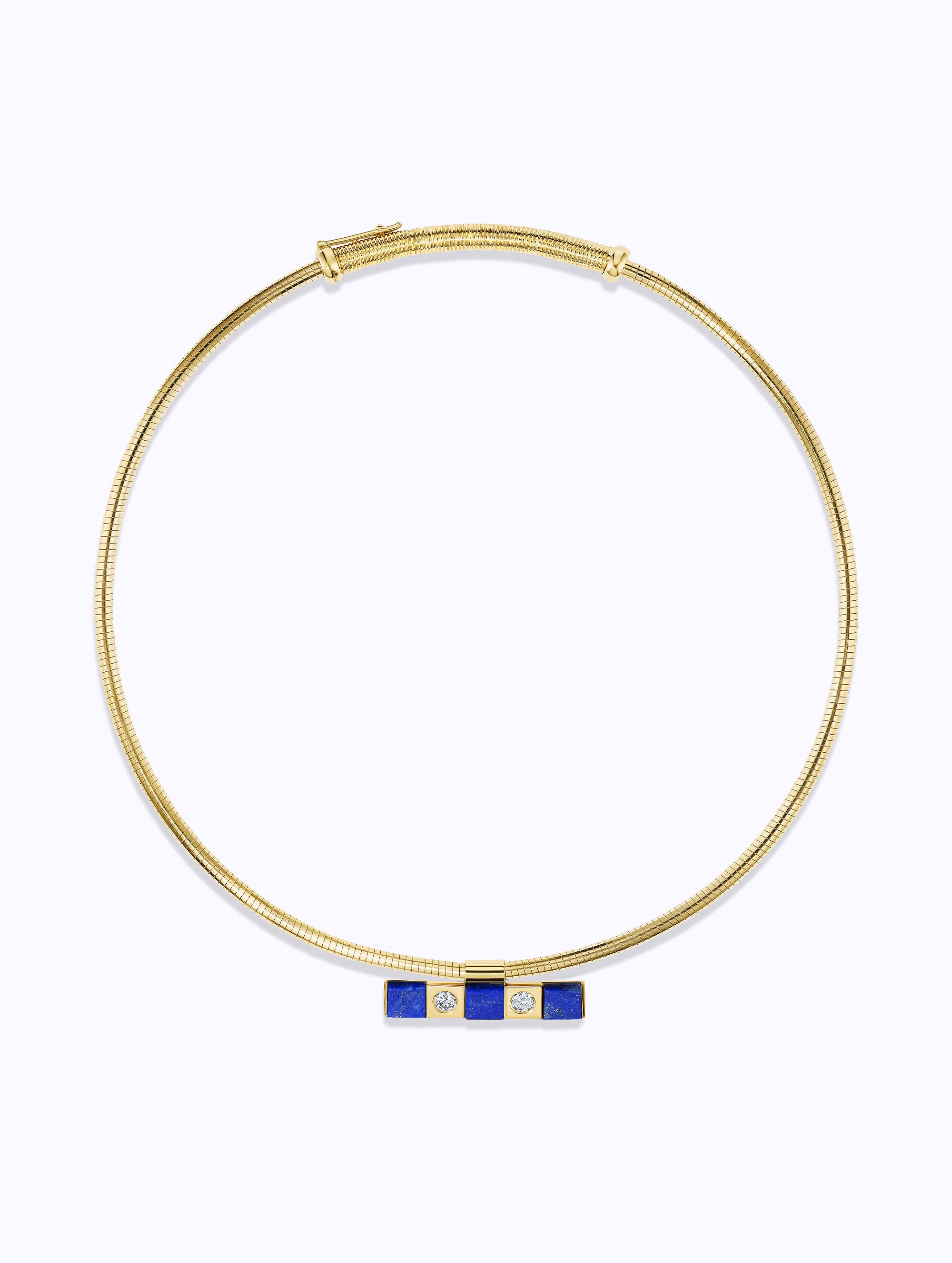 Carousel Lapis & Diamond Checkerboard Pendant