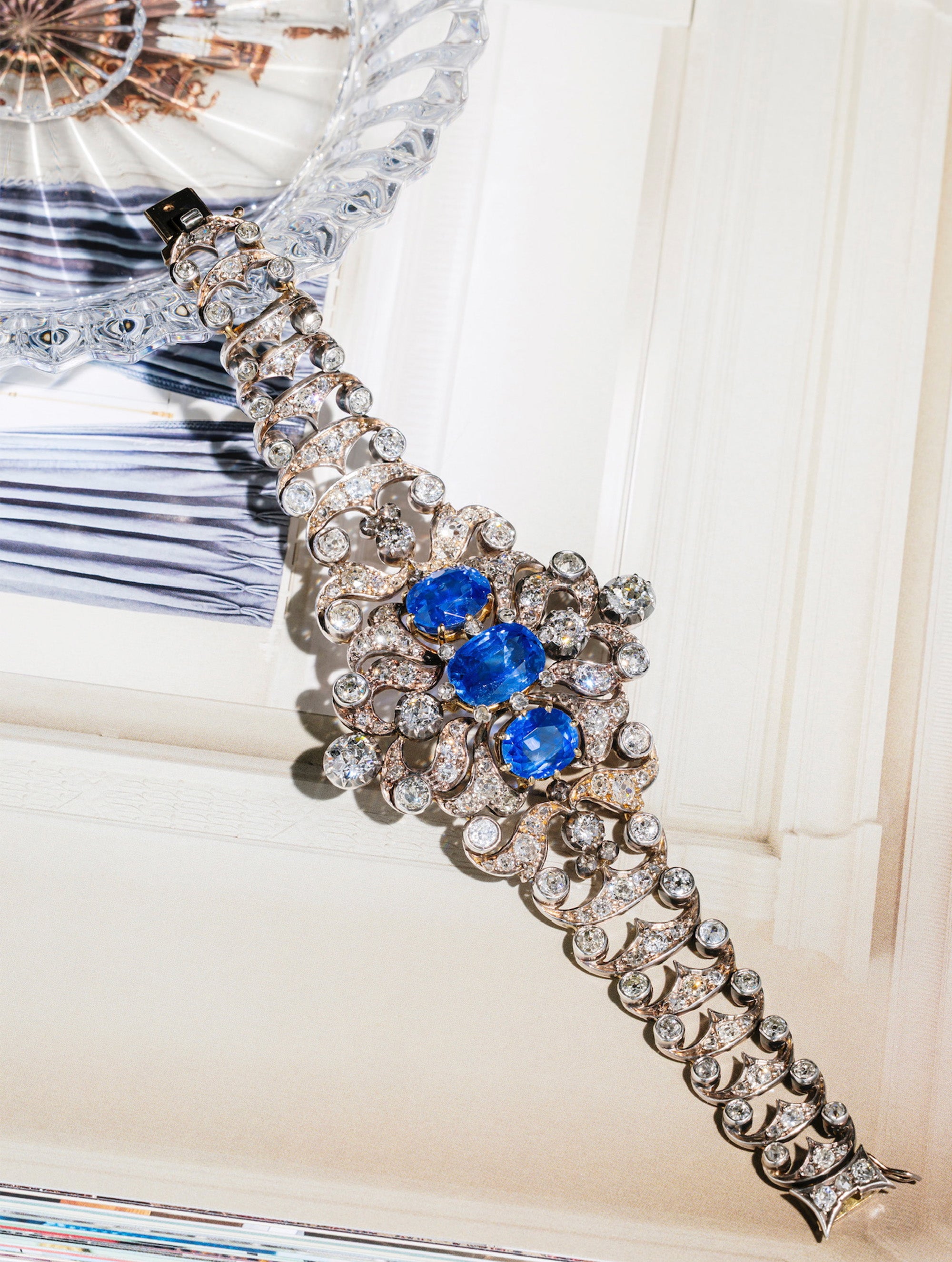 Victorian Ceylon Sapphire & Diamond Bracelet