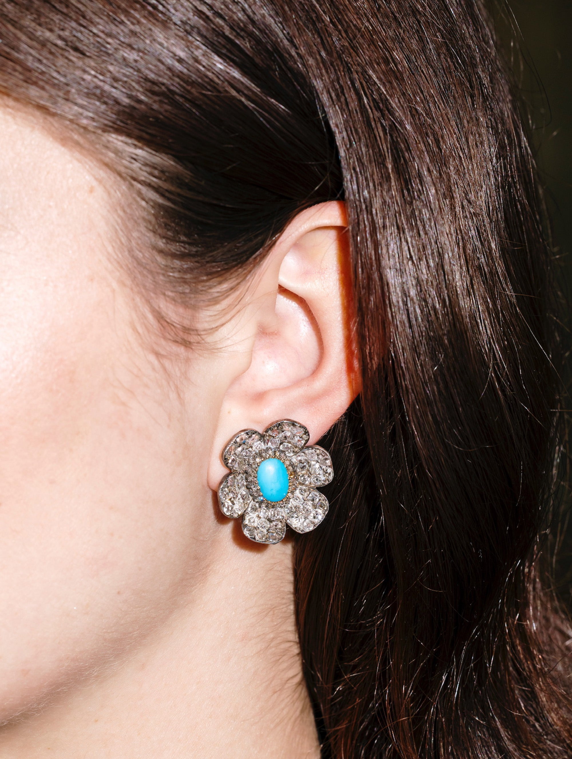 Victorian Era Earrings & Brooch, Circa 1880s
