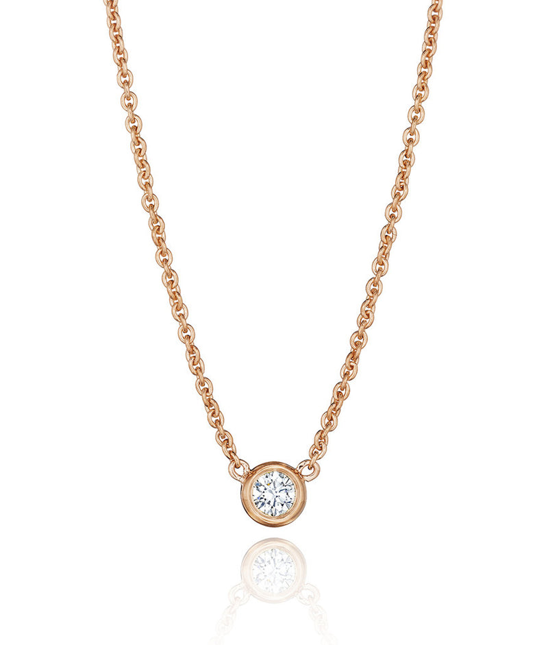 Aura Solitaire Diamond Necklace