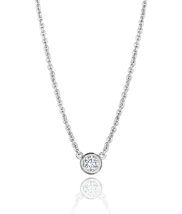 Aura Solitaire Diamond Necklace