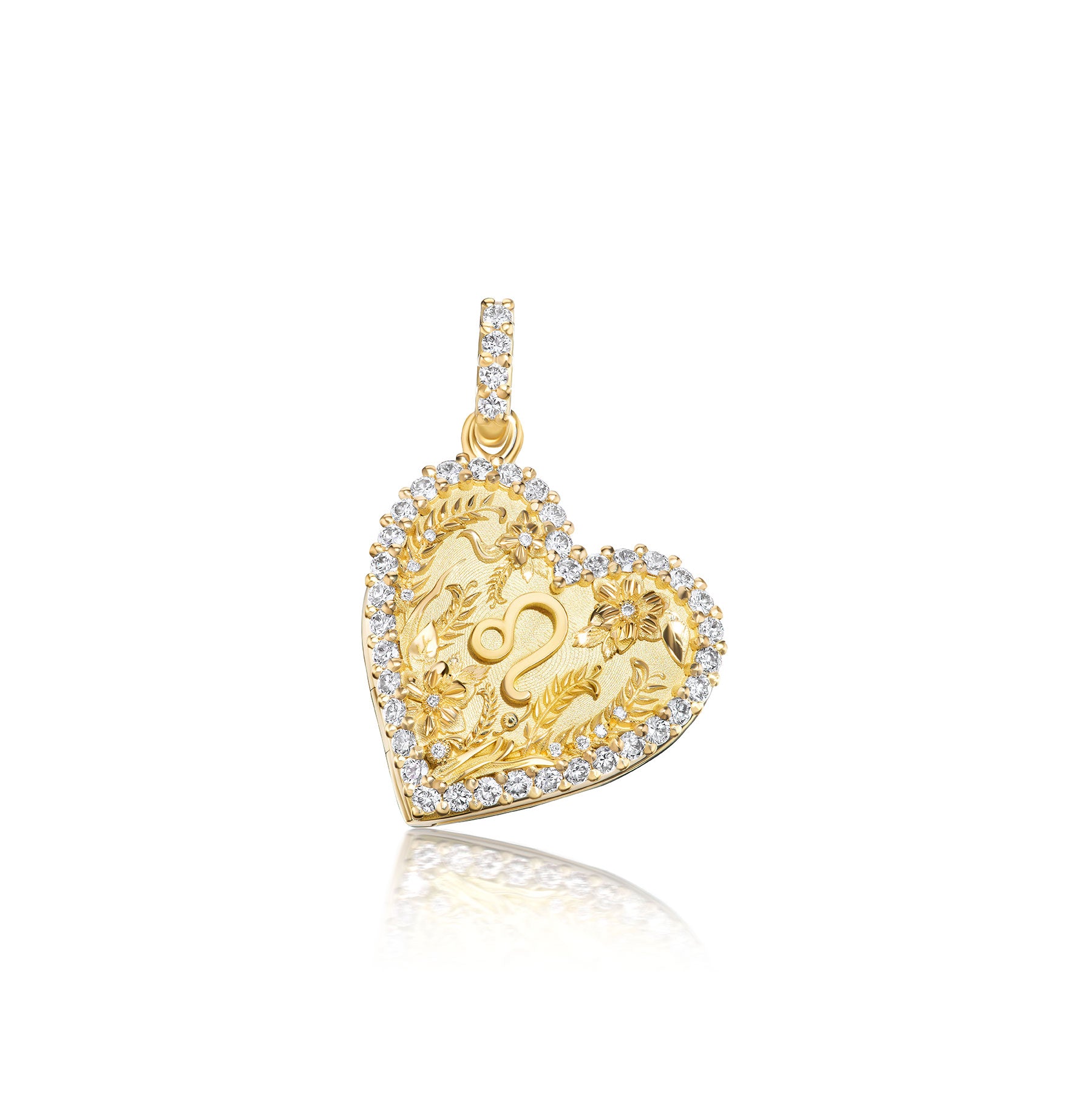 Heart locket hot sale with diamond