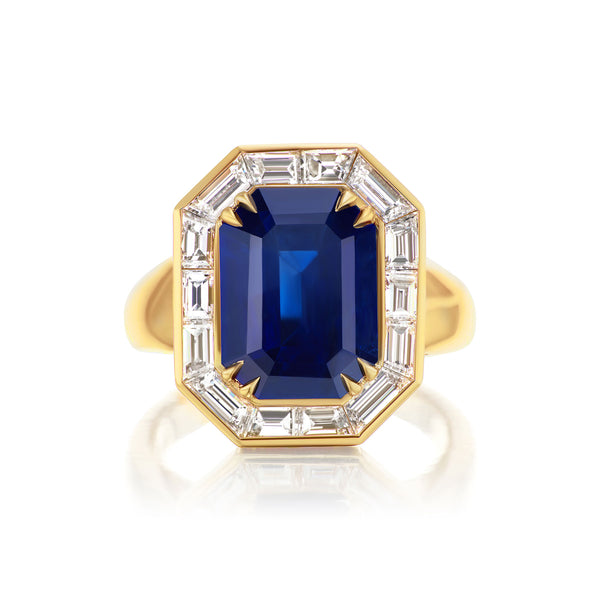 Regent Sapphire and Diamond ring