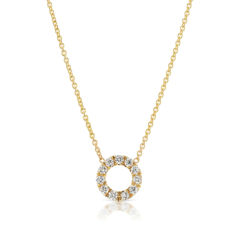 Halo Circlet Diamond Necklace