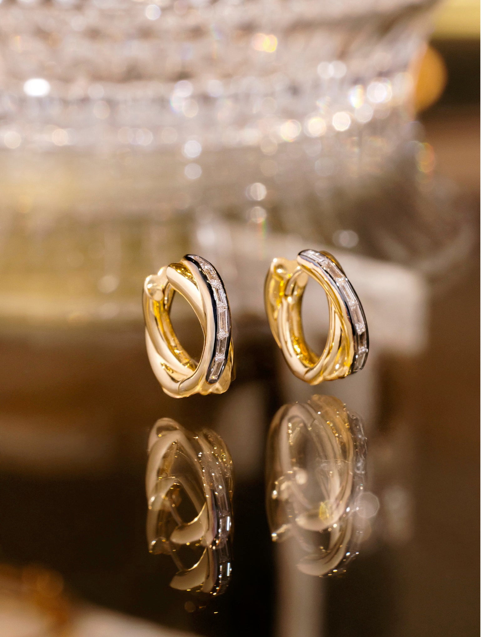 Shadow Entwine Diamond Earrings