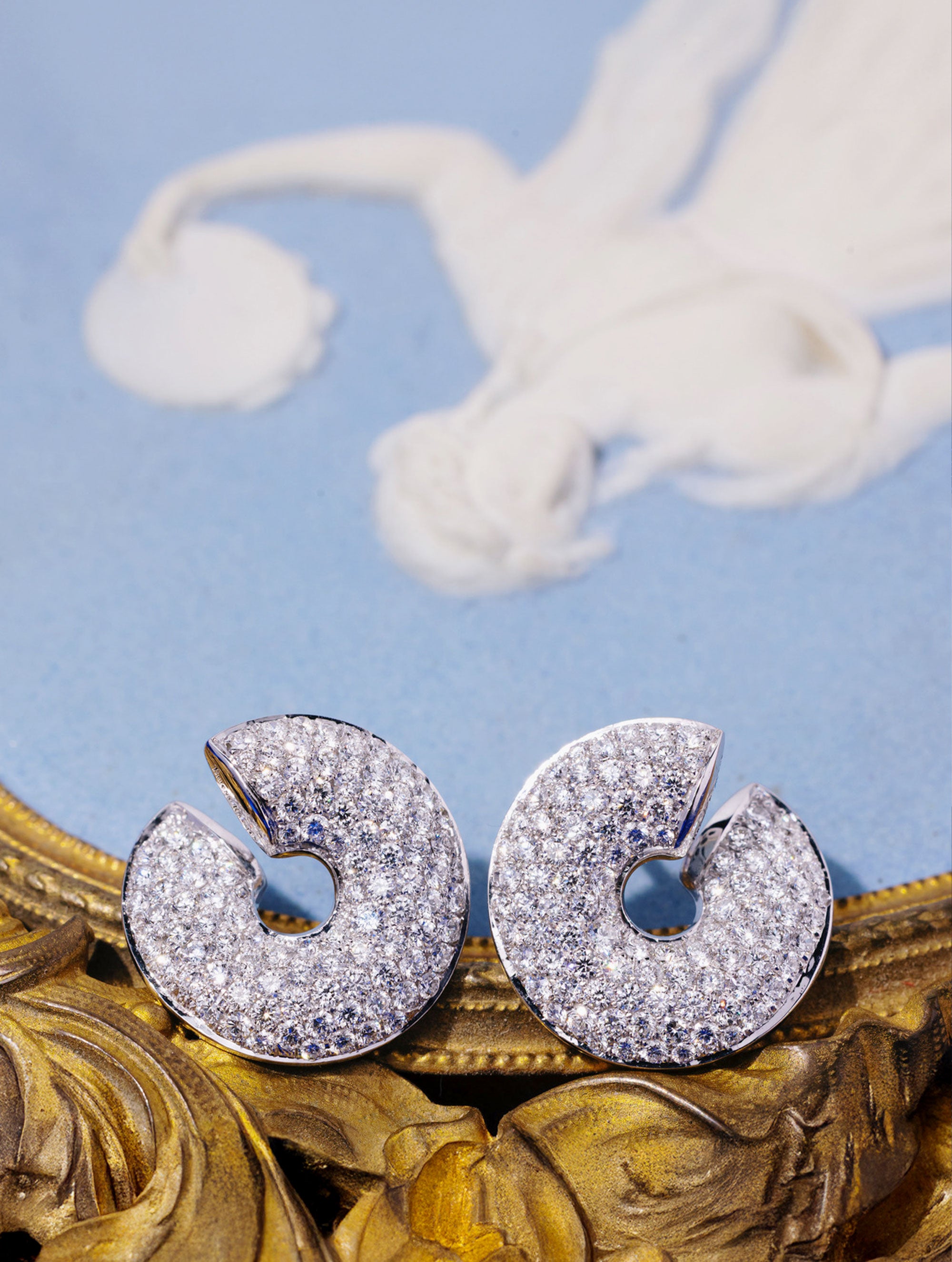 Sloan Pavé Diamond Swoop Earrings
