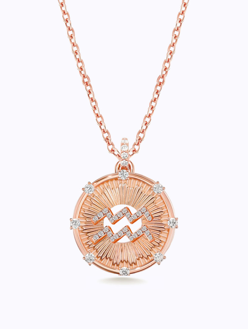 Aurora Diamond Zodiac Medallion