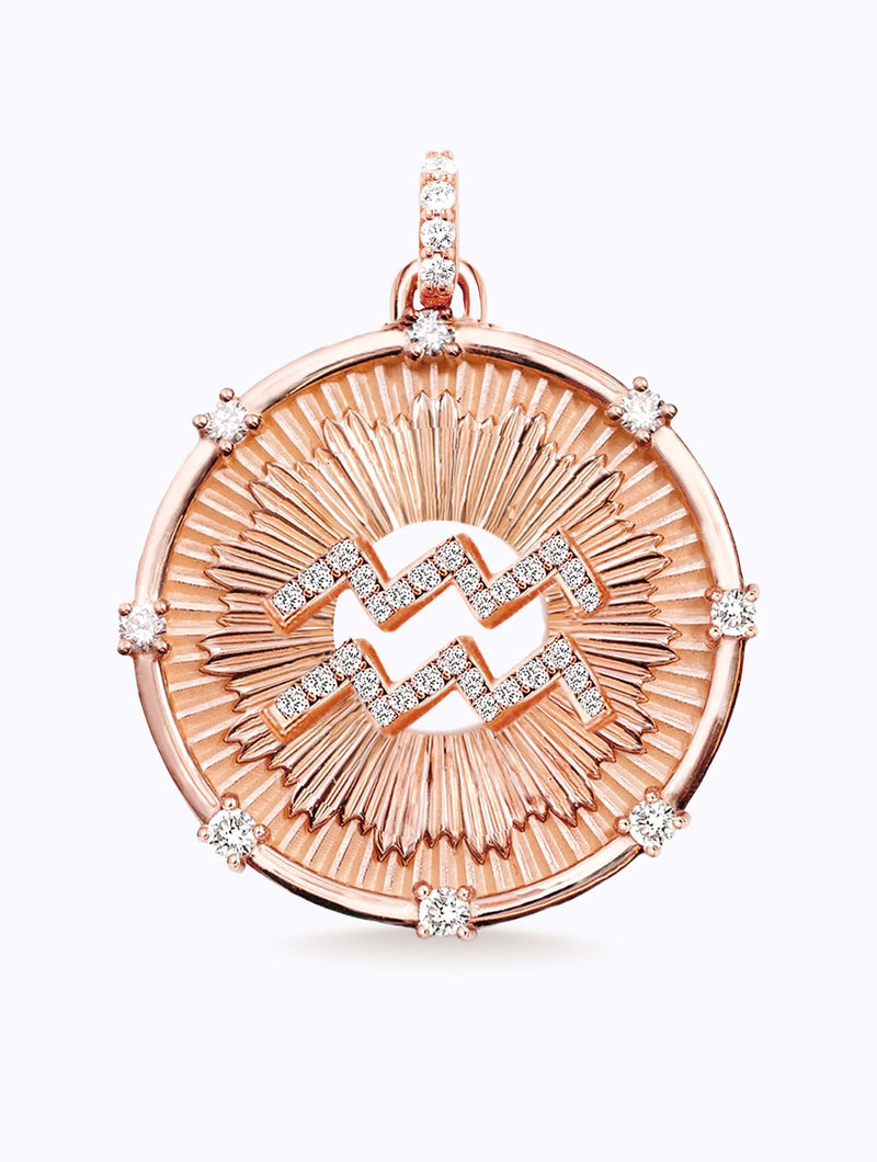 Aurora Diamond Zodiac Medallion