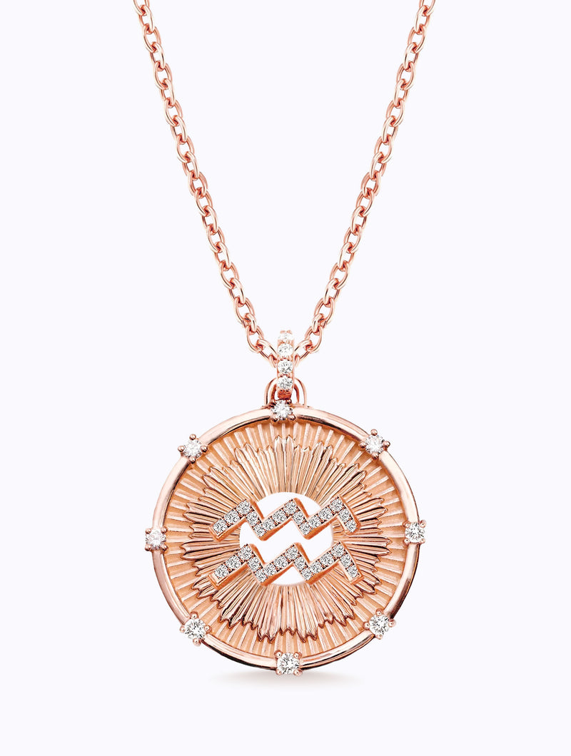 Aurora Diamond Zodiac Medallion
