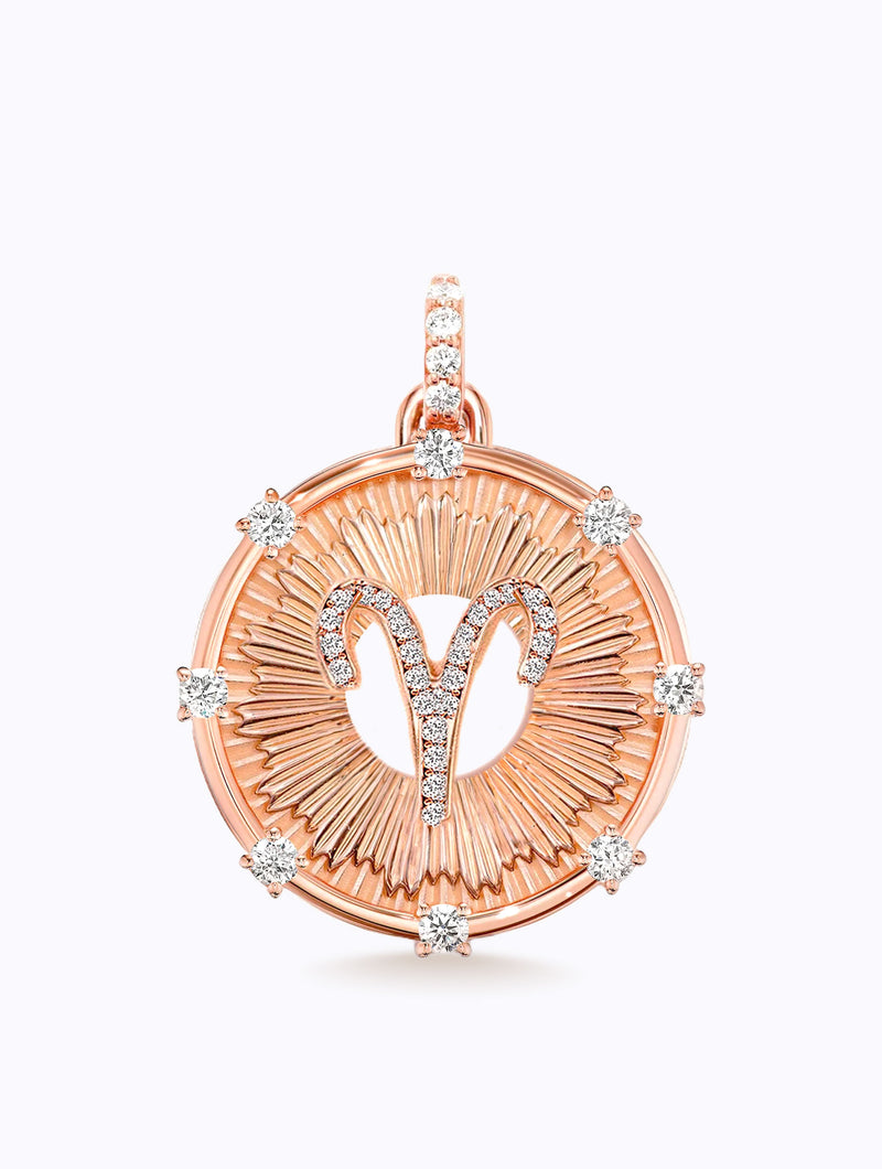 Aurora Diamond Zodiac Medallion