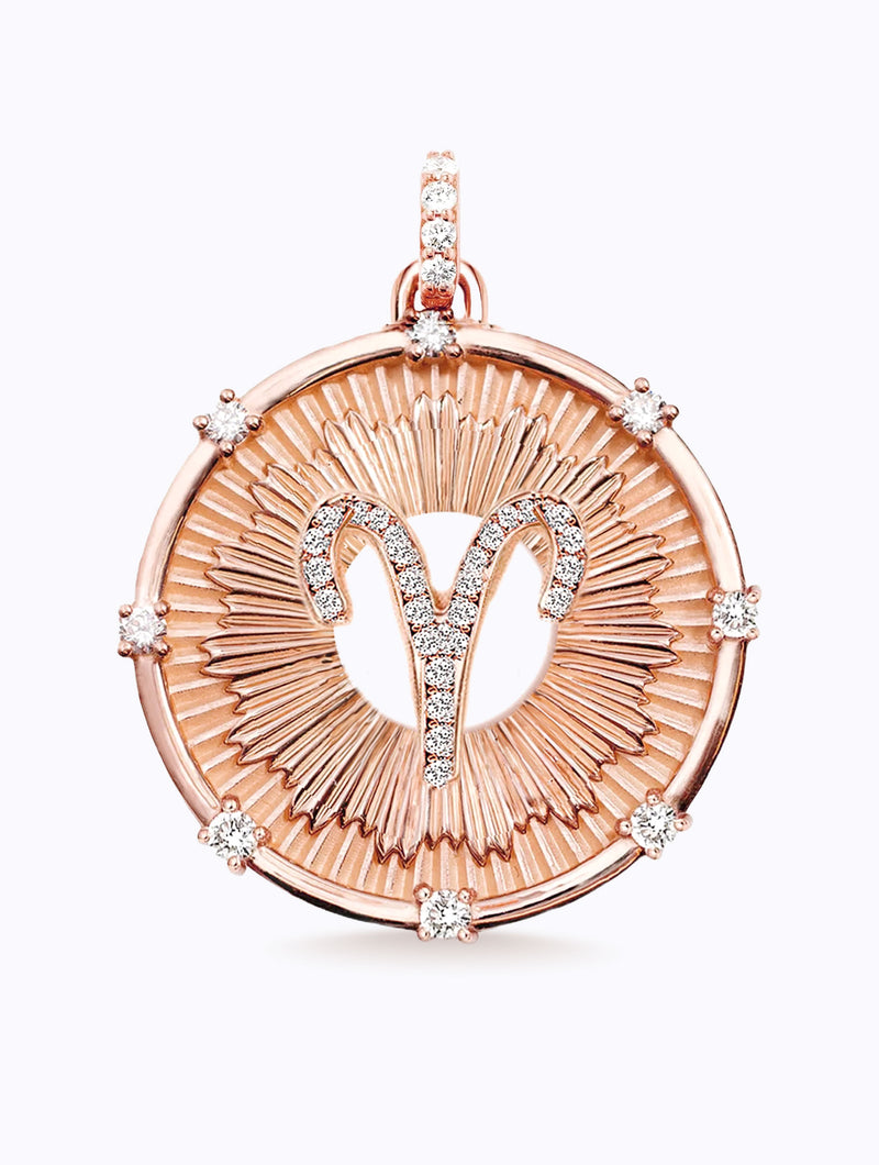Aurora Diamond Zodiac Medallion
