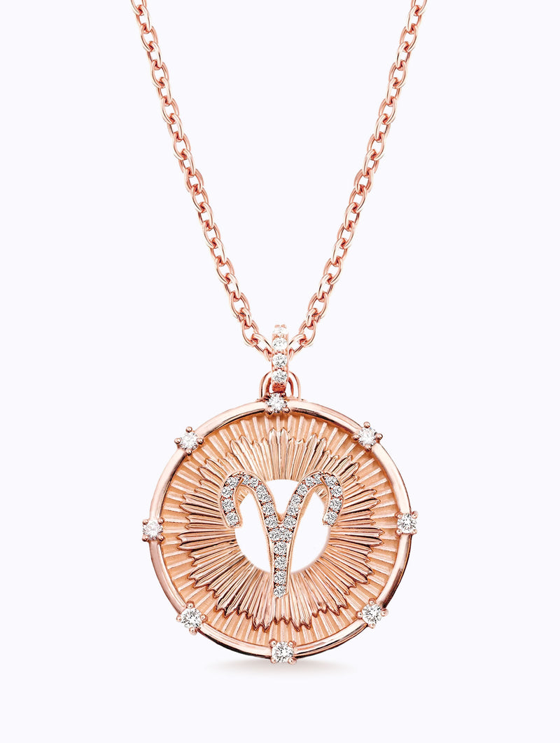 Aurora Diamond Zodiac Medallion