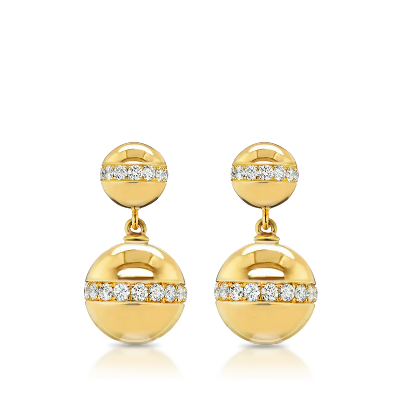 Aura Diamond Sphere Earrings