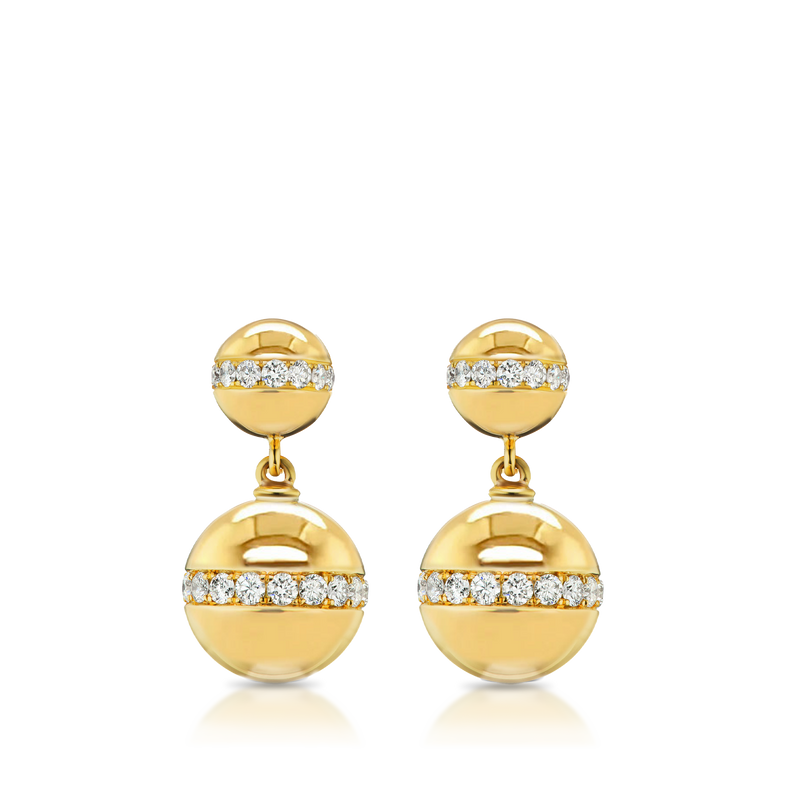 Small Aura Diamond Sphere Earrings