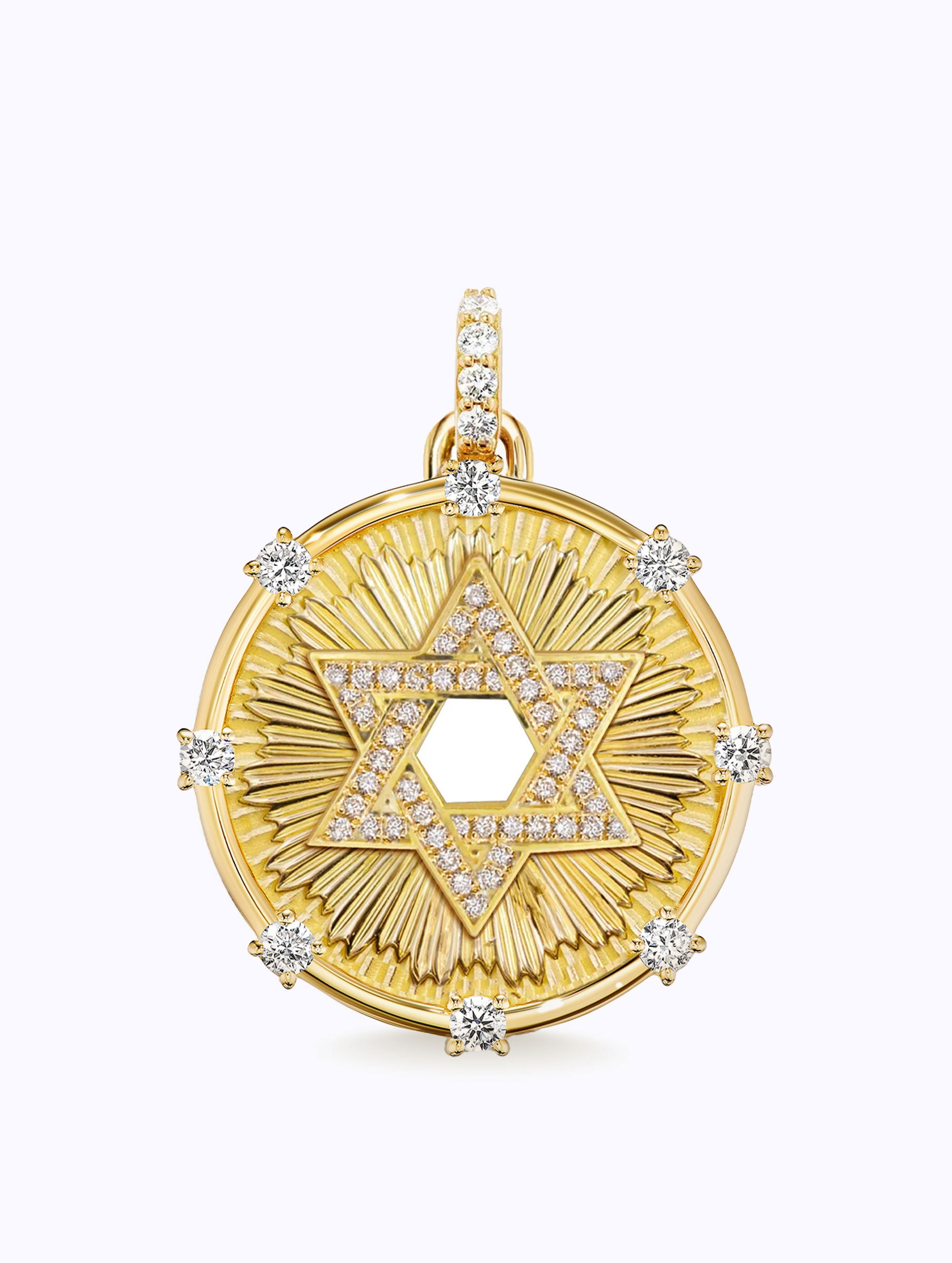 Aurora Diamond Star Of David Medallion