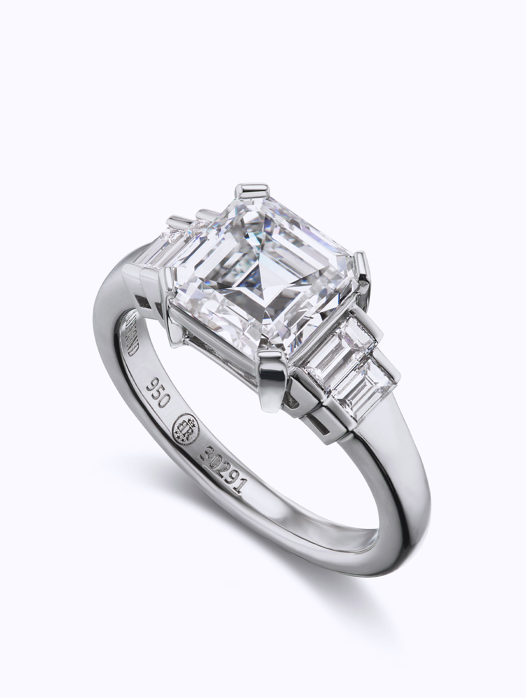 Asscher Cut Diamond Ring
