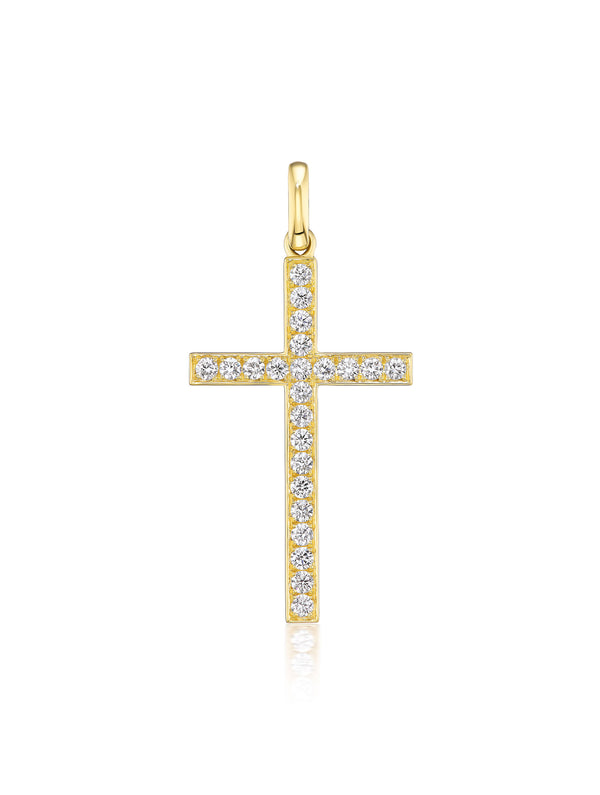 Athena Diamond Cross Pendant