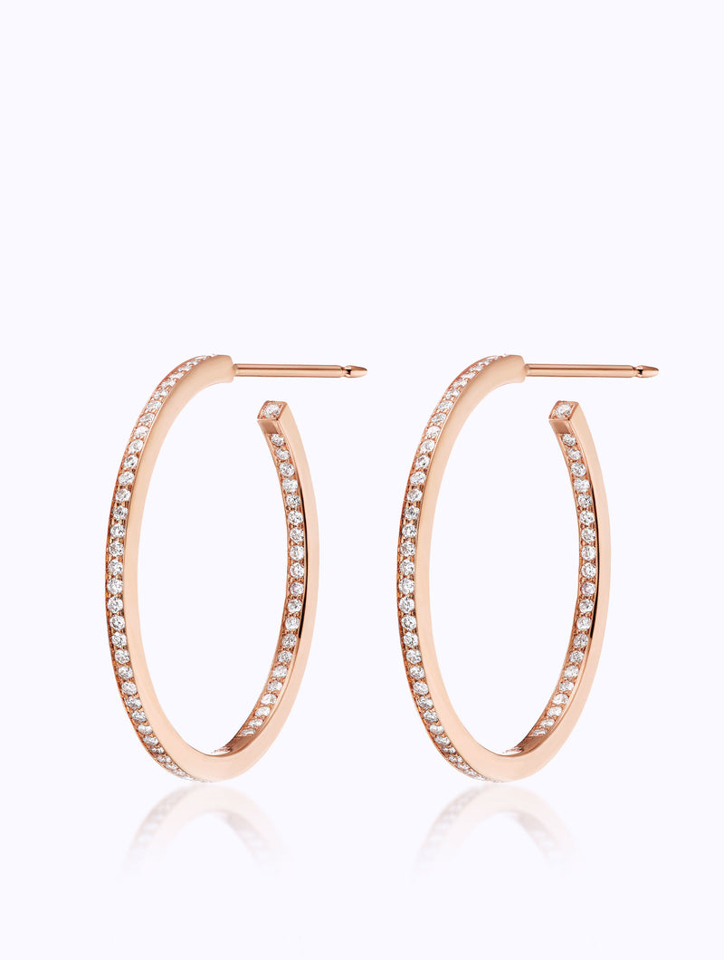 ATHENA DIAMOND HOOP EARRINGS