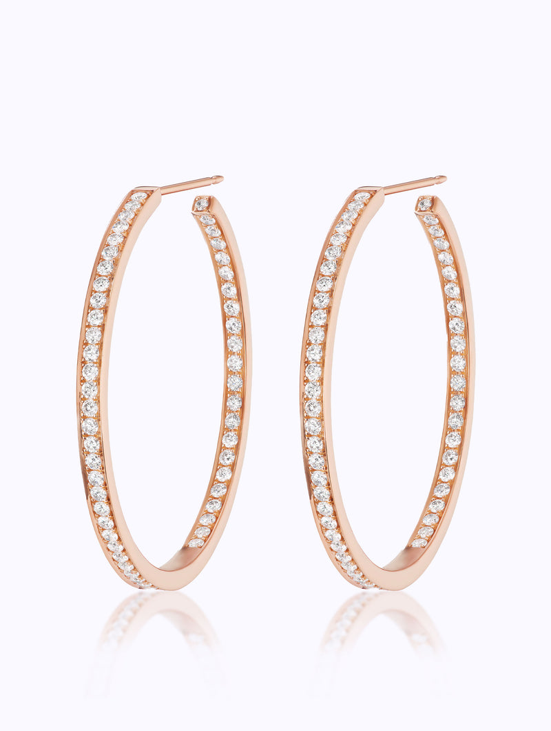 ATHENA DIAMOND HOOP EARRINGS
