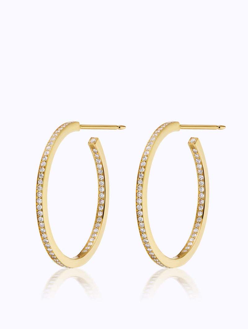 ATHENA DIAMOND HOOP EARRINGS