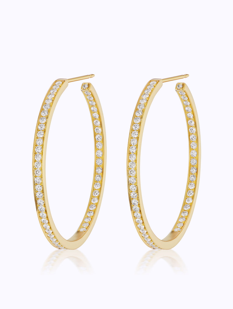 ATHENA DIAMOND HOOP EARRINGS