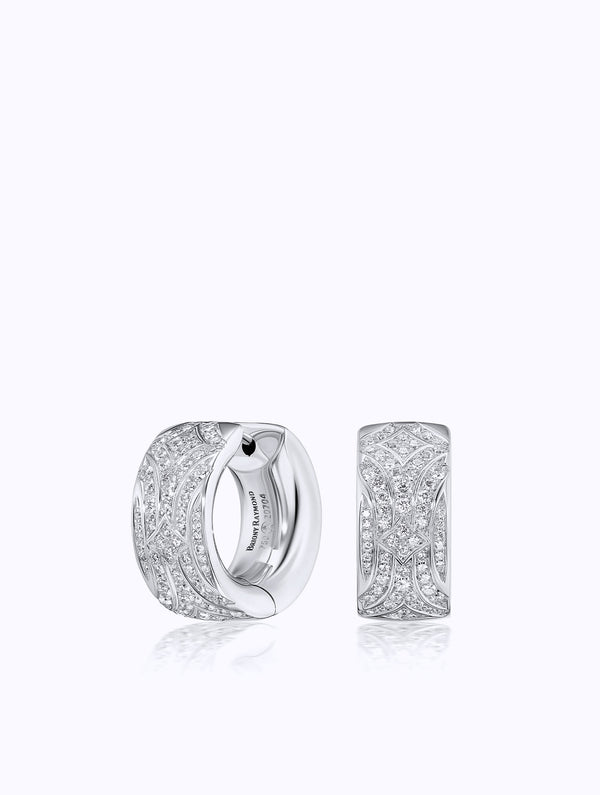 ATHENA DIAMOND HUGGIE HOOP EARRINGS