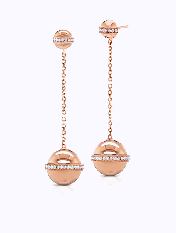 AURA BALL & CHAIN EARRINGS