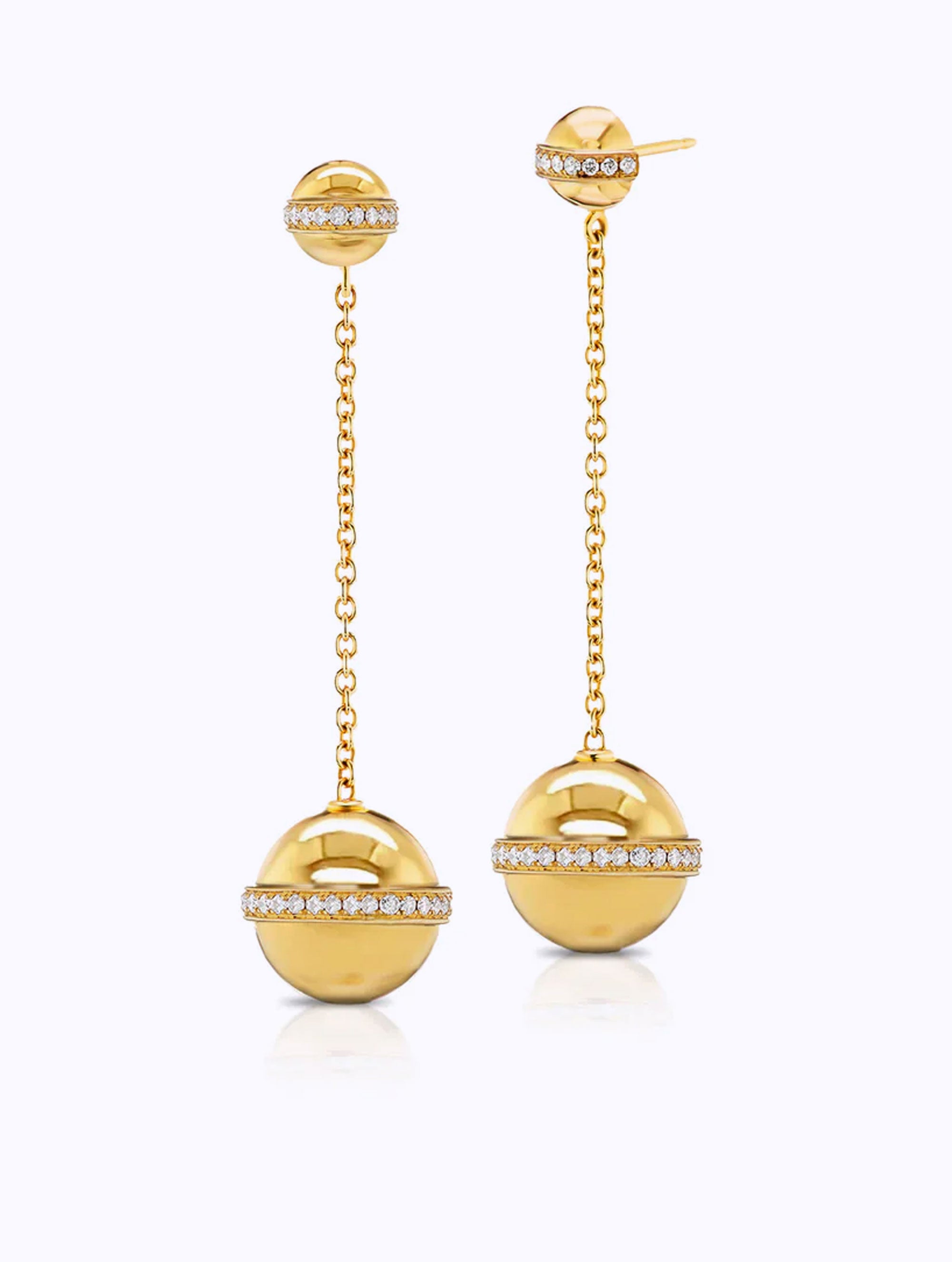 AURA BALL & CHAIN EARRINGS