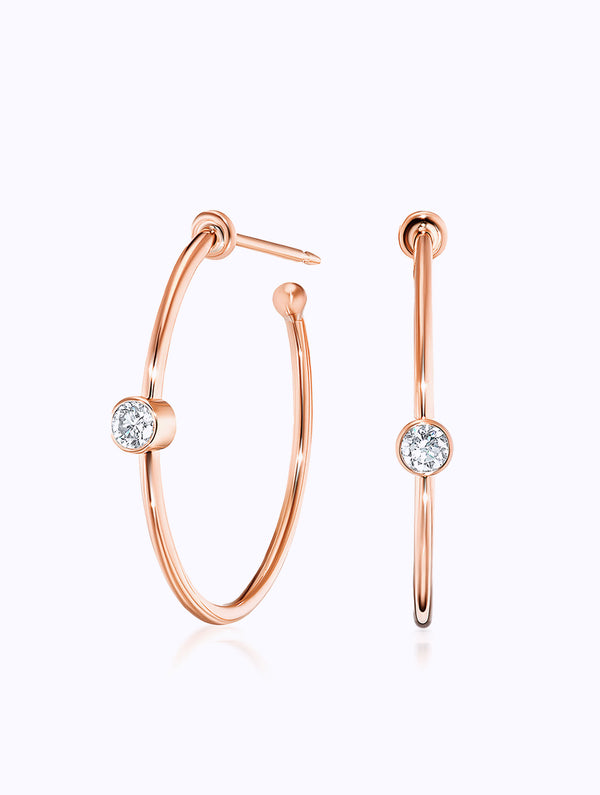 AURA DIAMOND HOOP EARRINGS