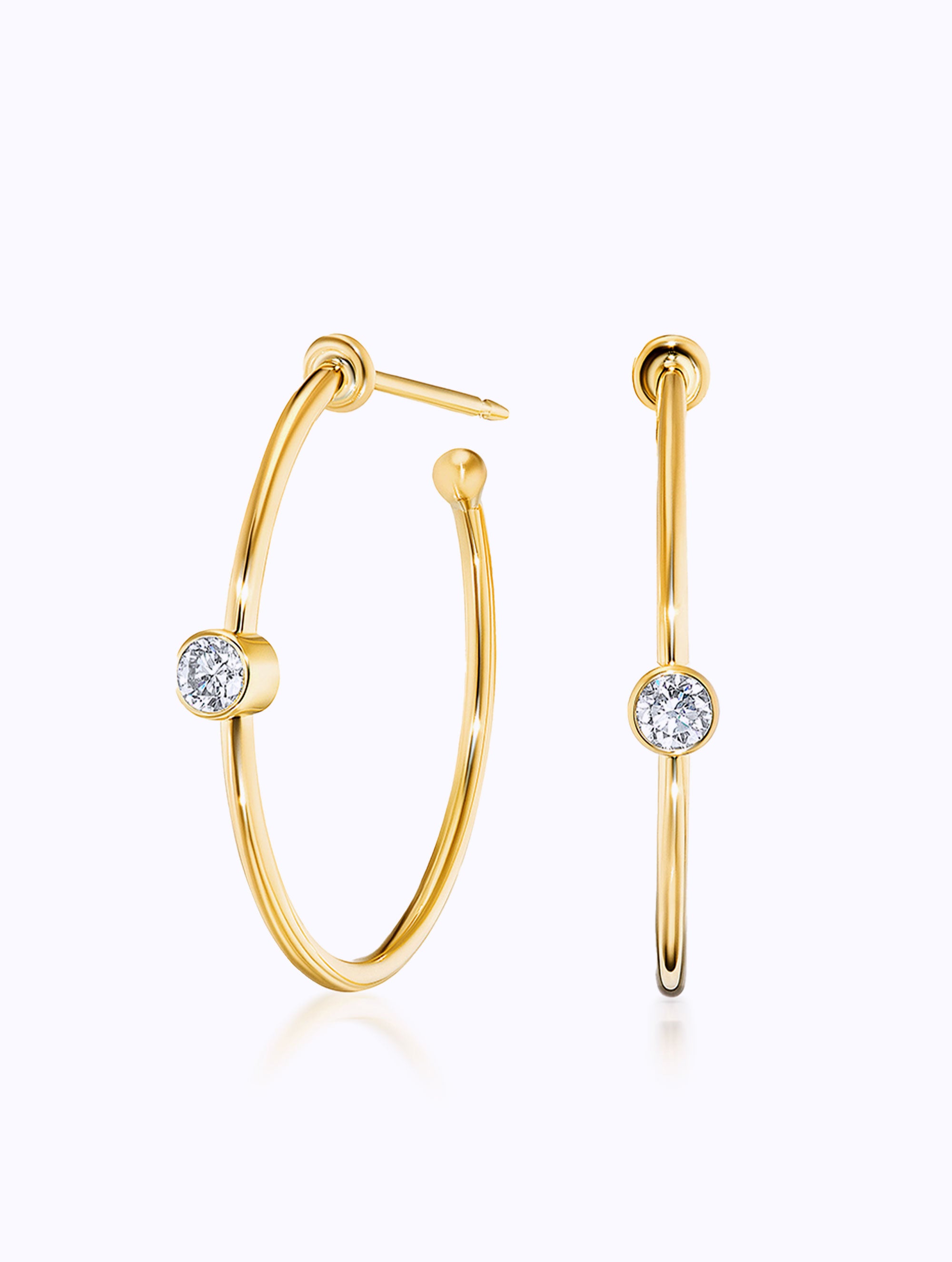 AURA DIAMOND HOOP EARRINGS